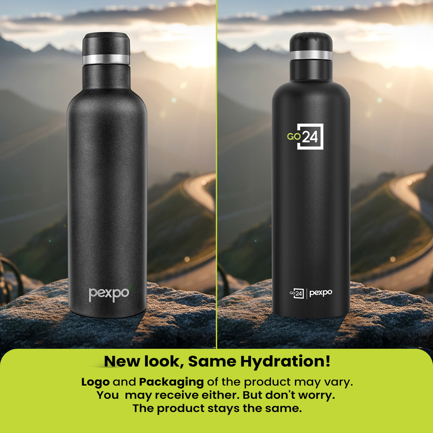 Image of Go24 Water Bottle Hot & Cold Flask ISI Certified Steel Bottle 3 Layer Insulation-Orio 750 ml Steel Flask