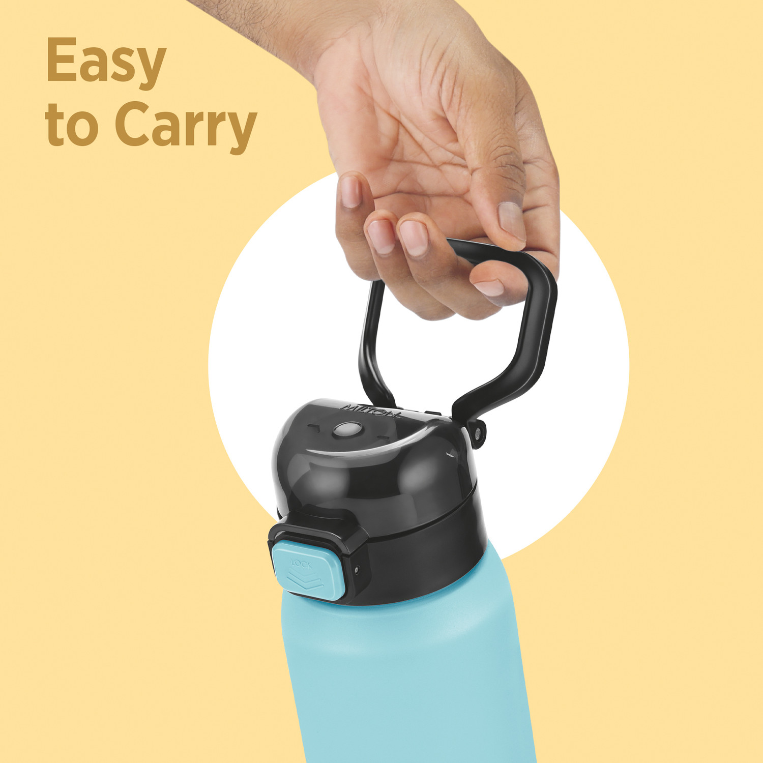 Image of MILTON Dual Flow 900 Thermosteel Water Bottle 900 ml, Twin Lid Sip or Gulp, Light Blue 900 ml Stainless Steel Bottle
