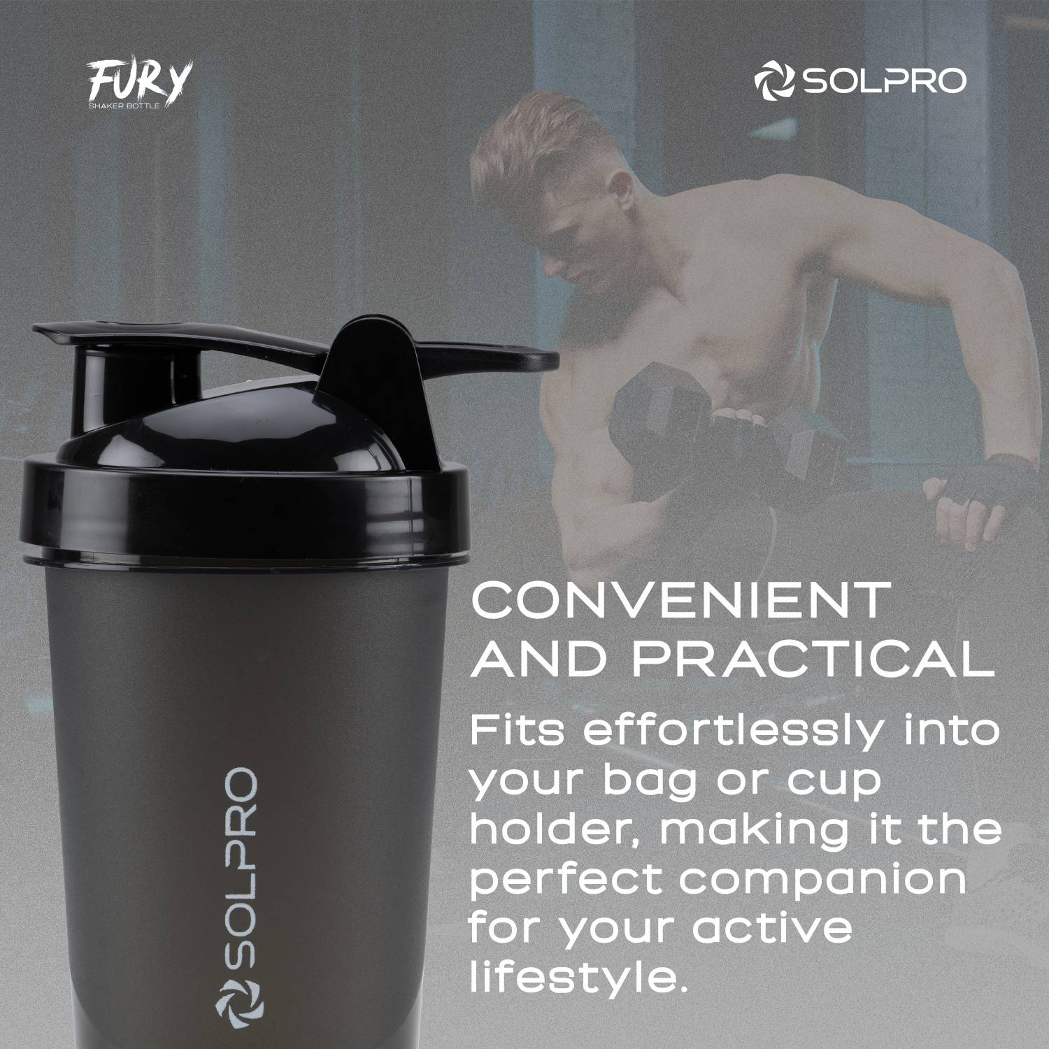 SOLPRO Fury 450 ml Plastic Shaker - Buy SOLPRO Fury 450 ml Plastic
