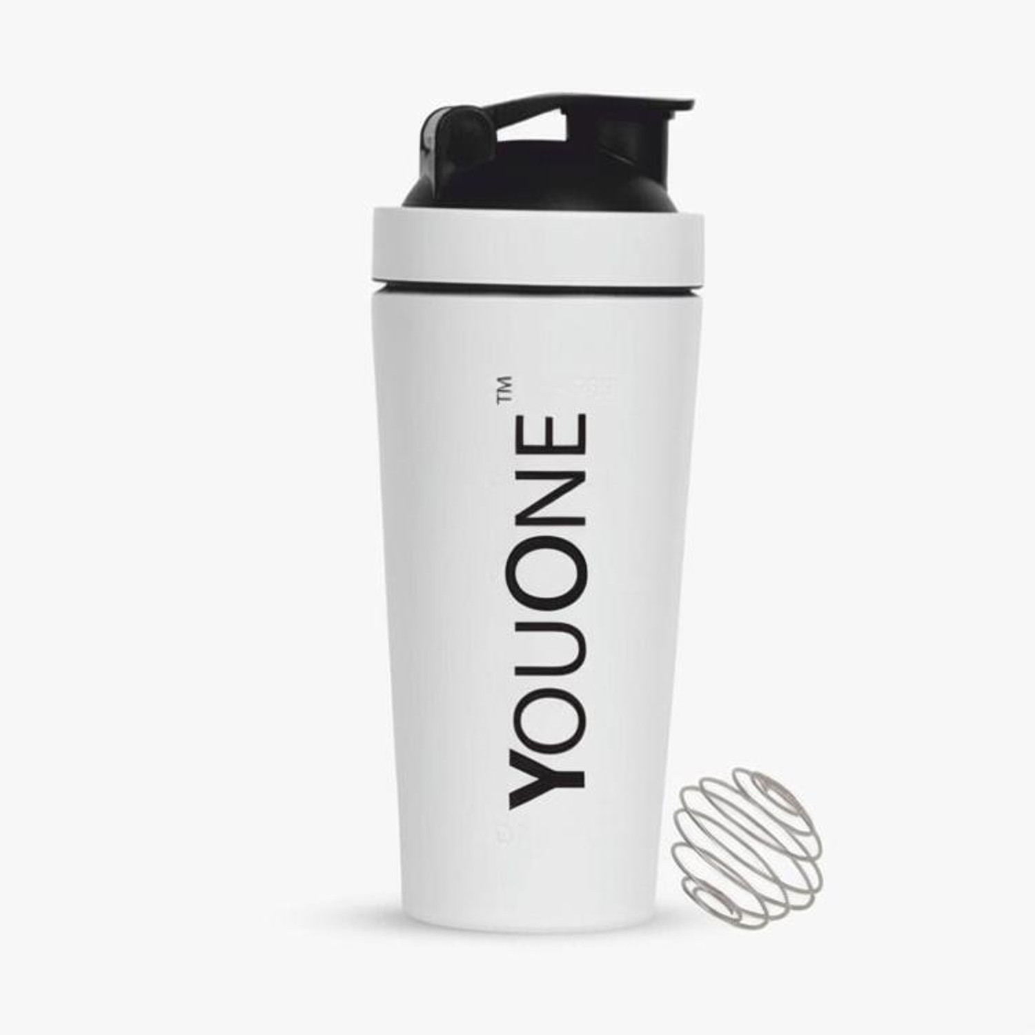 Image of Youone Stainless Steel Protein Shaker Bottle for Pre-Post Workout | Water Bottle | 750 ml Steel Shaker (Pack of 1, White)