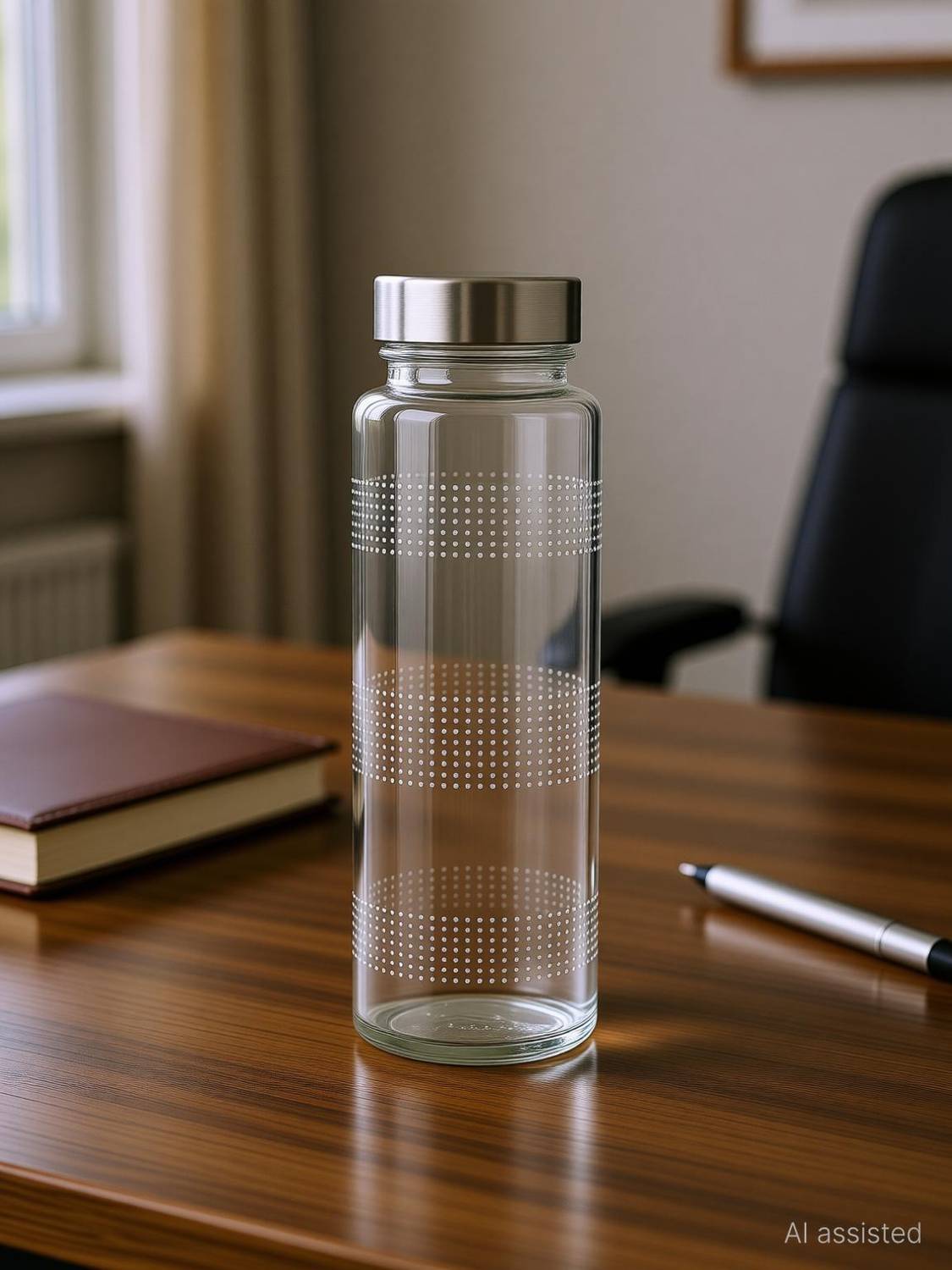 ABC 750ml glass bottle with premium silver colour cap(Pack of 1) 750 ml Glass Bottle