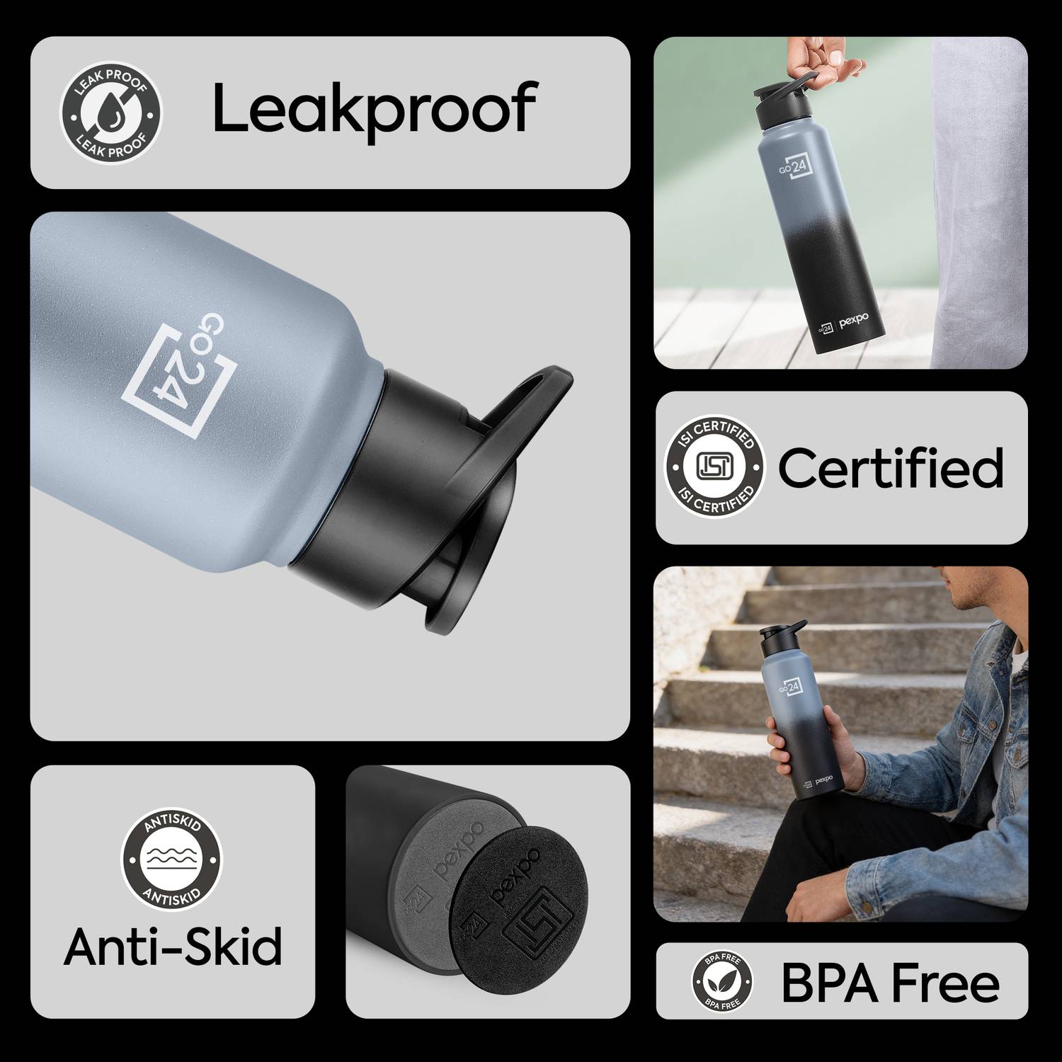 Go24 Craft Pro 950 ml Stainless Steel Bottle - Image 5