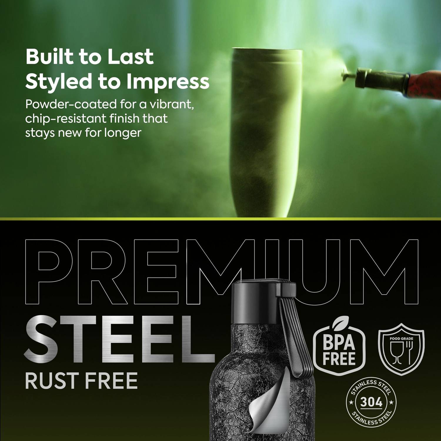 Go24 Oslo 500 ml Stainless Steel Flask - Image 4