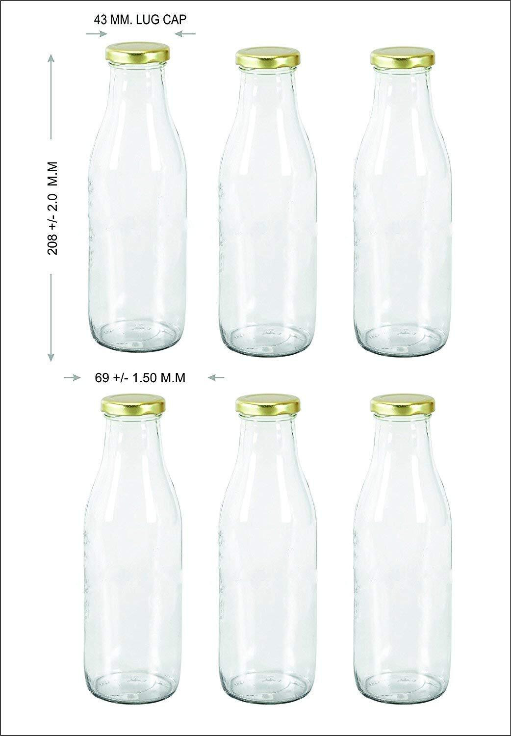 Image of GLOWFLOW MILK FRIDGE BOTTLE 500 ml Glass Bottle