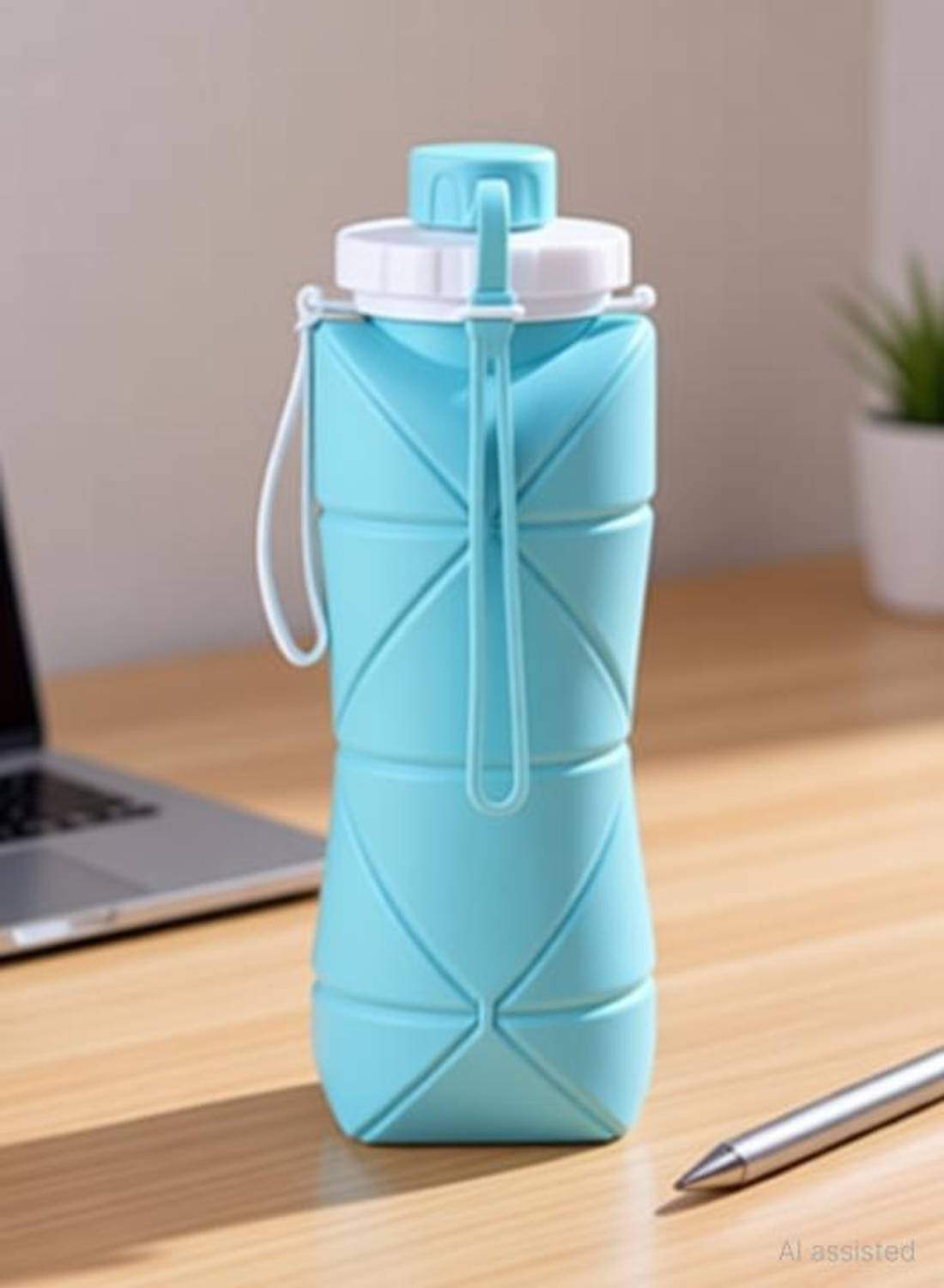 Benedict Foldable Silicone Travel Water Bottle Leakproof Flexible BPA Free 690 ml Silicone Bottle
