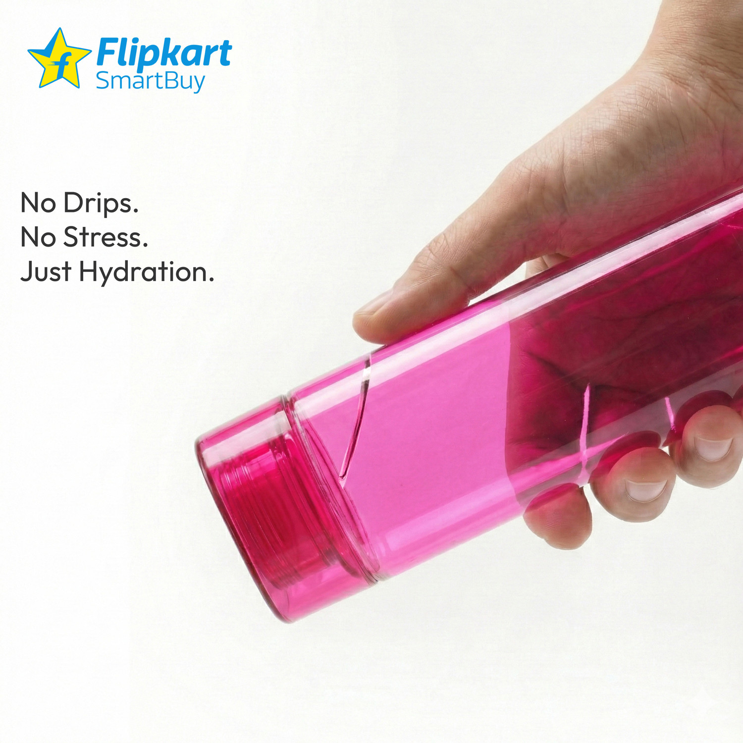 Image of Flipkart SmartBuy FS P06 MULTICOLOR SQUURE H2O WATER BOTTLE 1010 ml PET Bottle