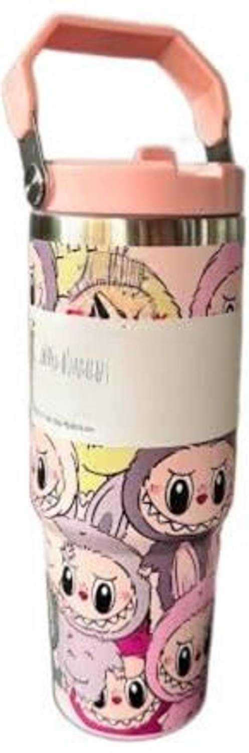 ADC ENTERPRISES Cute Cartoon Stainless Steel Water Bottle with Handle Leak Proof