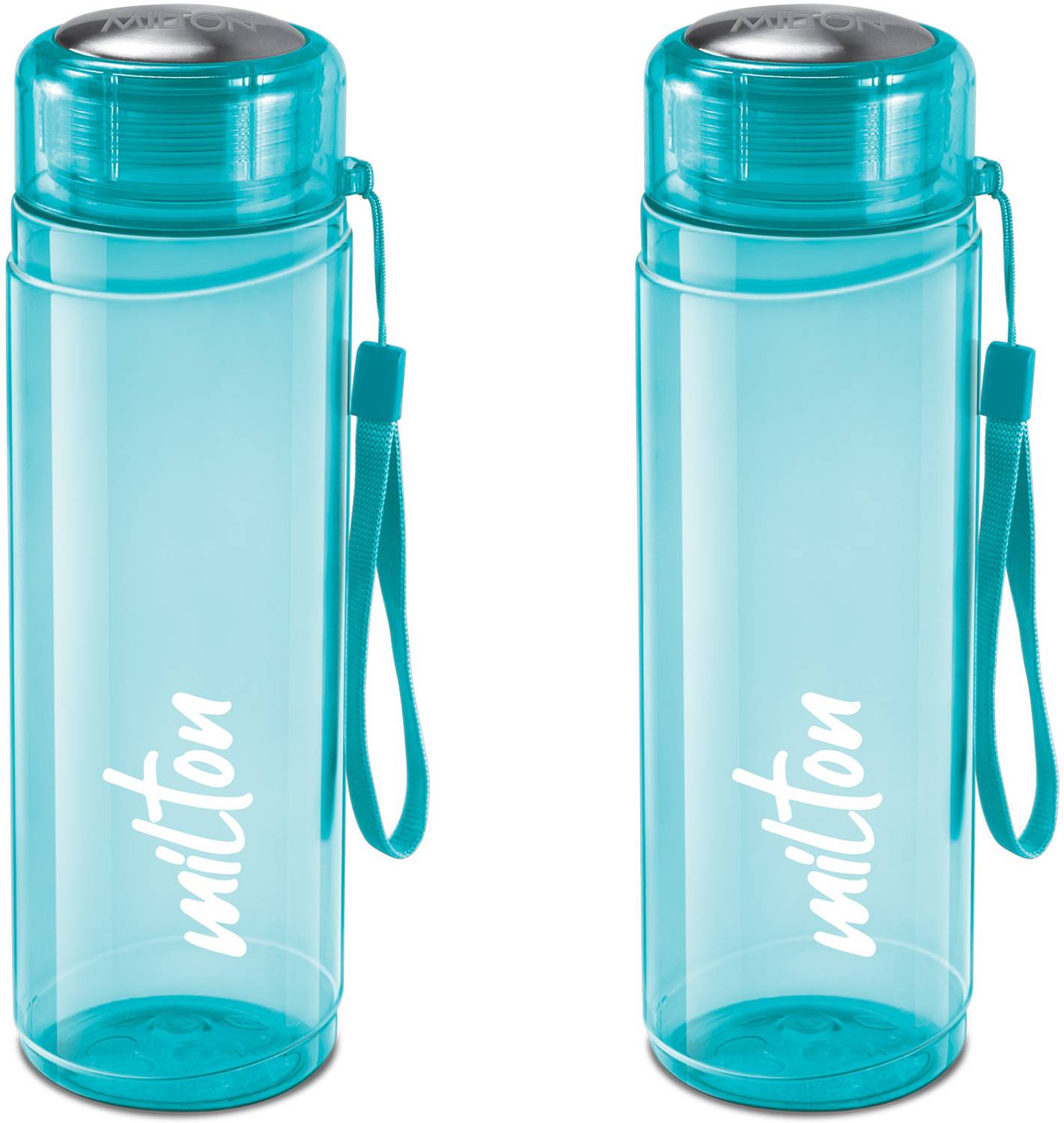 MILTON Hector 1000 Water Bottle 1 Litre each, set of 2 Blue PET Fridge Bottles for Home 1000 ml Plastic Bottle
