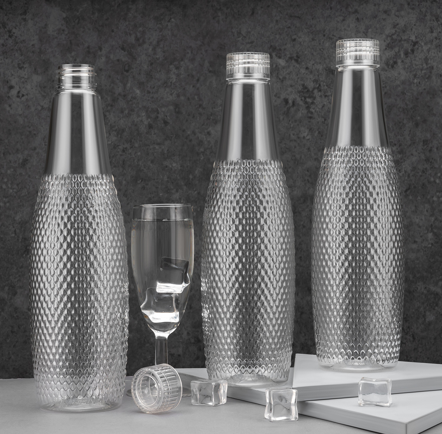 Image of NORVIUM Premium Water Bottles For Fridge Home Office Gym School 1000 ml Plastic Bottle