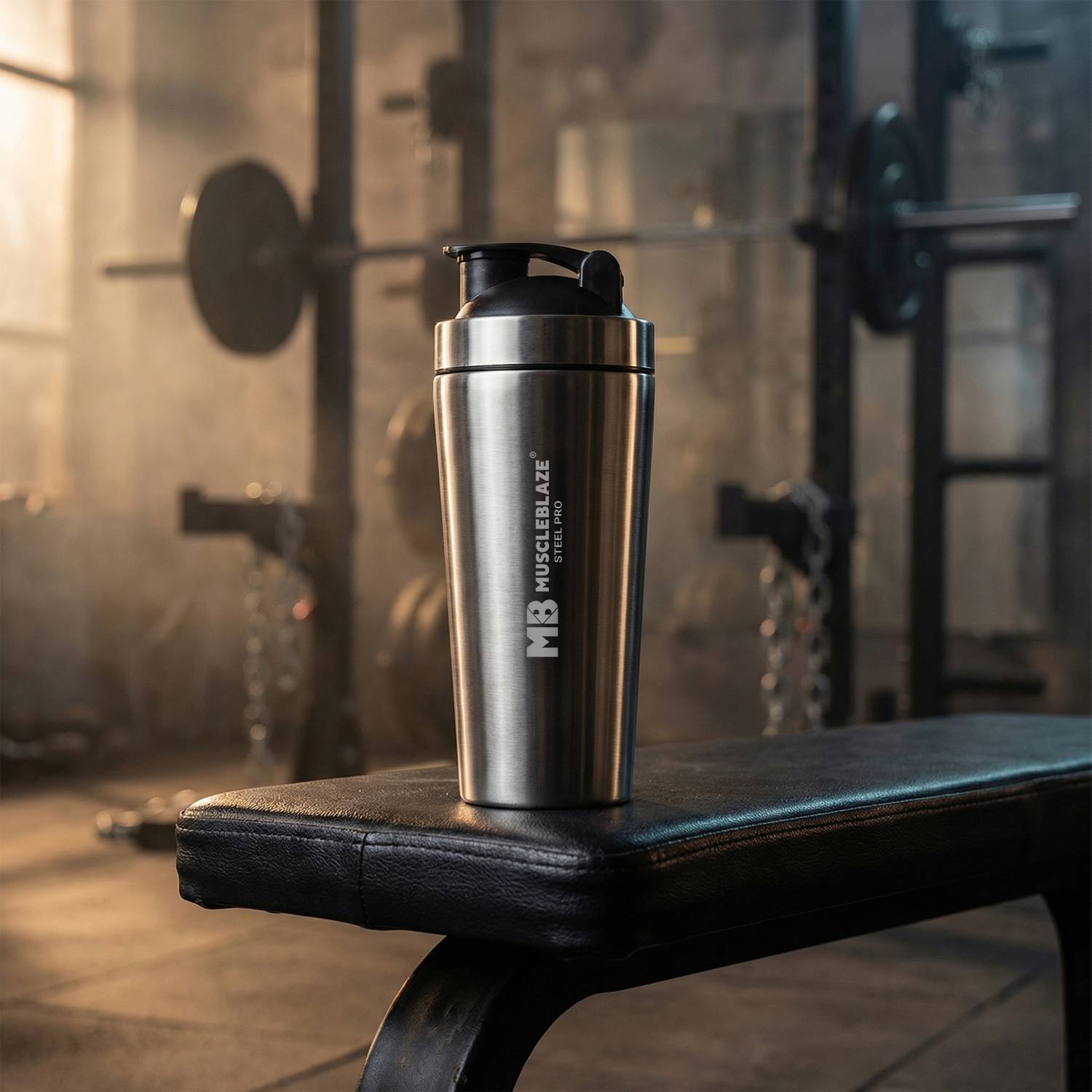 MUSCLEBLAZE Stainless Steel Gym Shaker 700 ml - Image 2