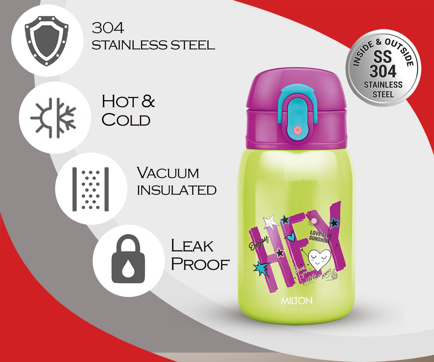 Image of MILTON Jolly 275 Thermosteel Water Bottle Kids 230 ml