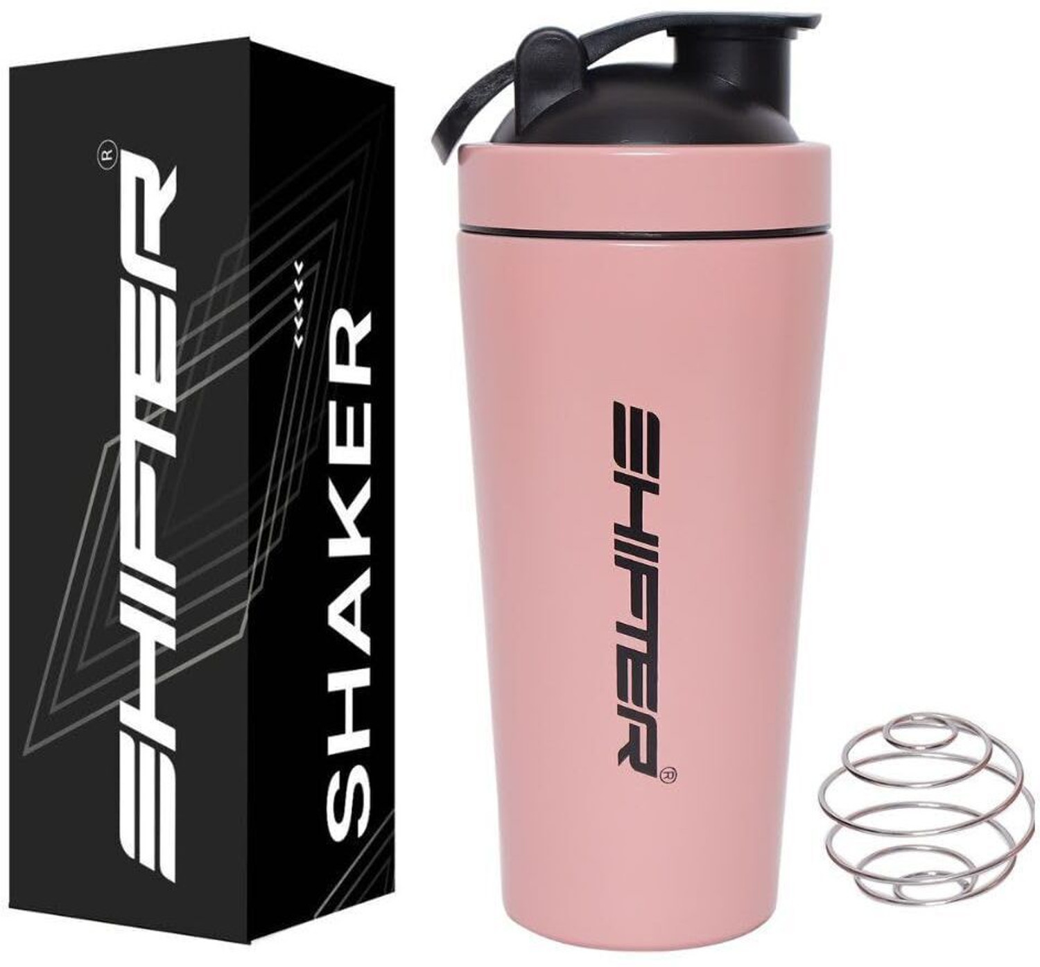 Image of SHIFTER Gym Shaker Stainless Steel Shaker Bottle for Protein Shake 100% Leakproof 700 ml Steel Shaker