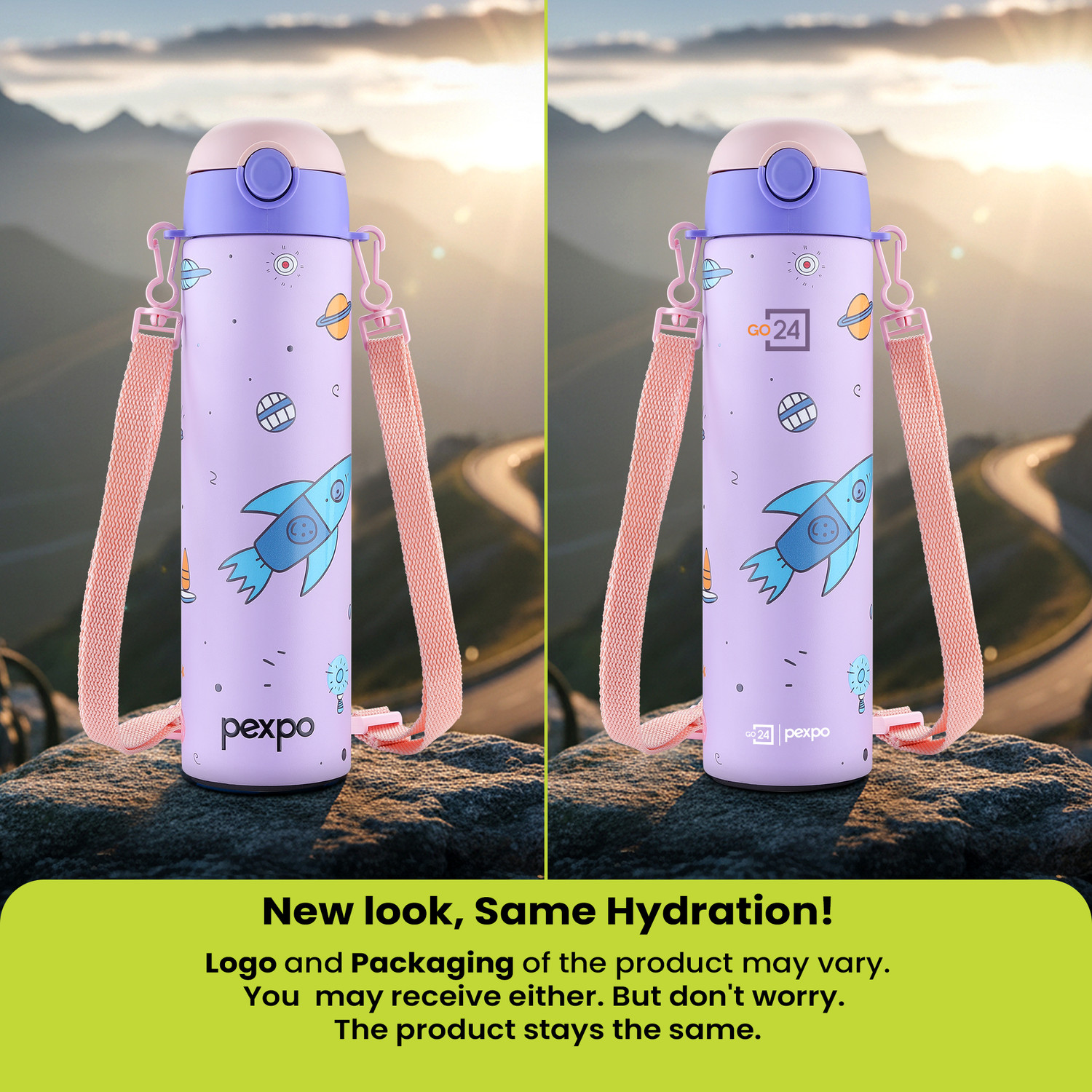 Image of Go24 Sporty ISI Certified UV Printed Kids Water Sipper - For School, Home, Picnic 700 ml Water Bottle