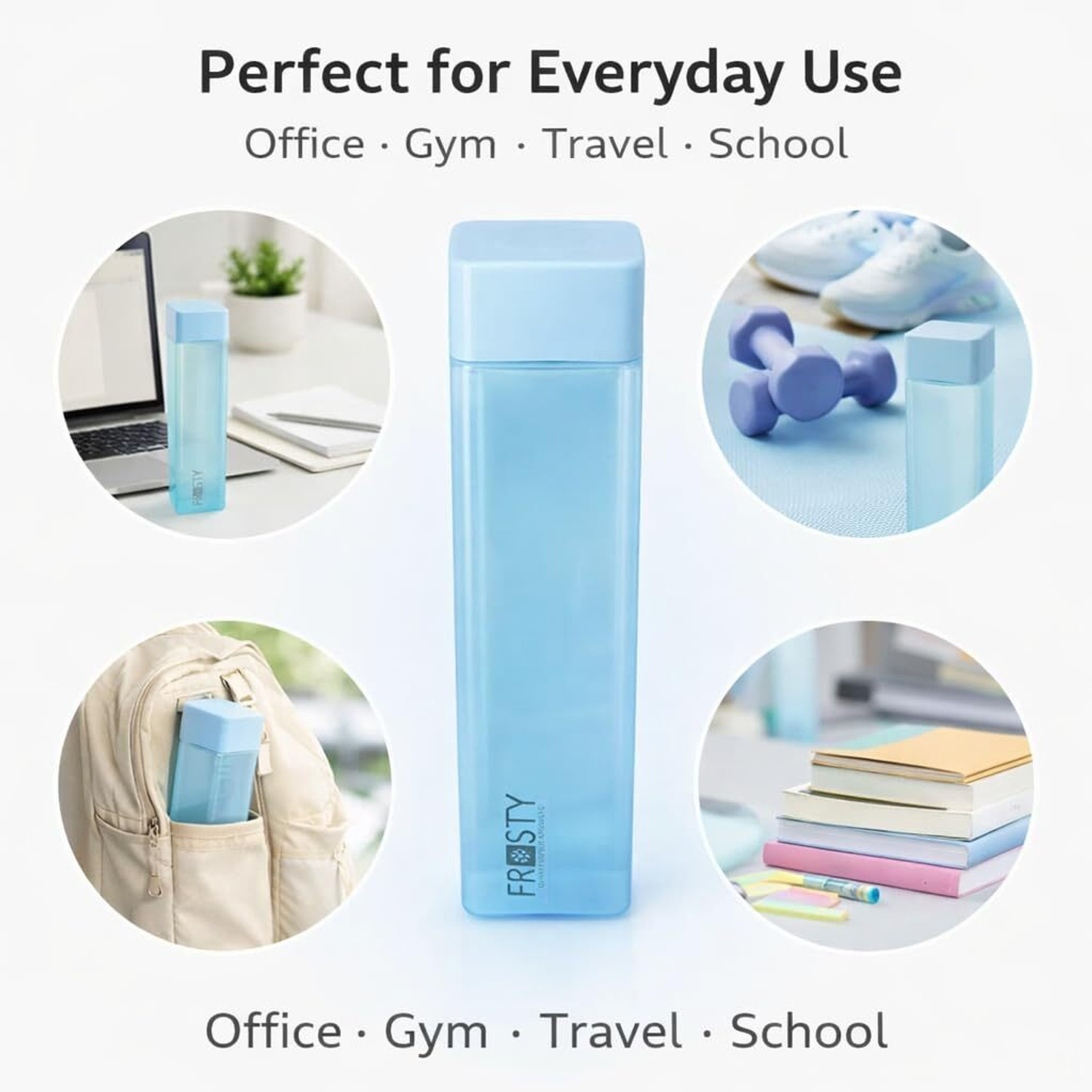 Image of RBGIIT Fridge Water Bottle Pack of 6 Pic Set H30 1000 ml Plastic Bottle