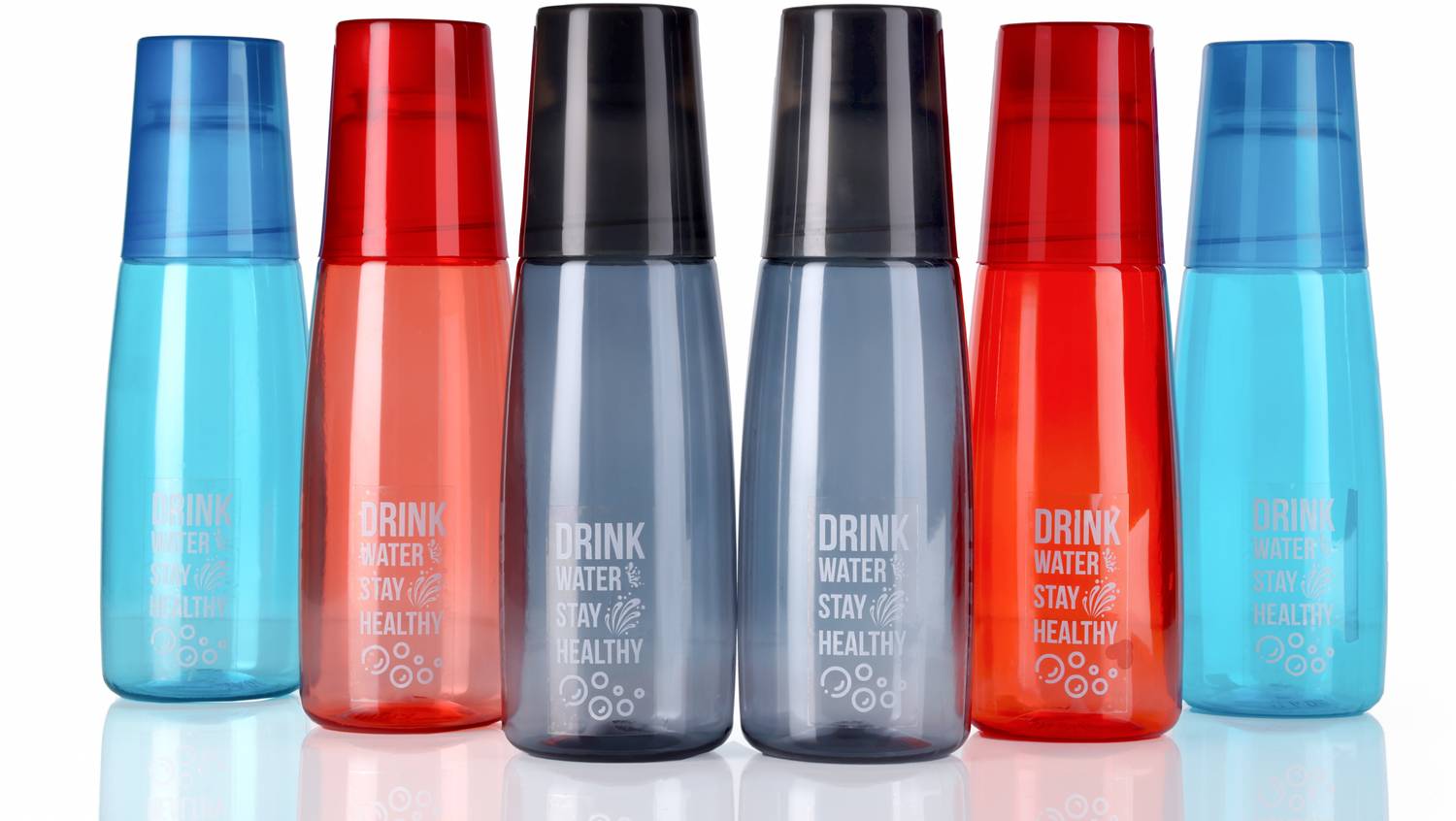 2Mech water bottle with glass for fridge 6pc 1000 ml Plastic Bottle With Drinking Glass