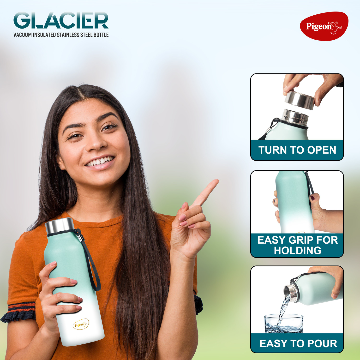 Image of Pigeon Glacier Vacuum Bottle 750 ml Stainless Steel Flask