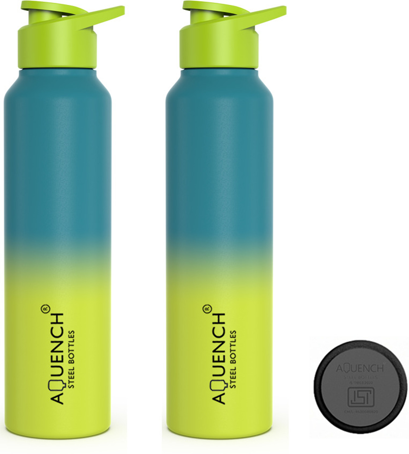 Image of AQUENCH LEAN Dual Color Sea Green Turquoise 1000 ml Steel Bottle