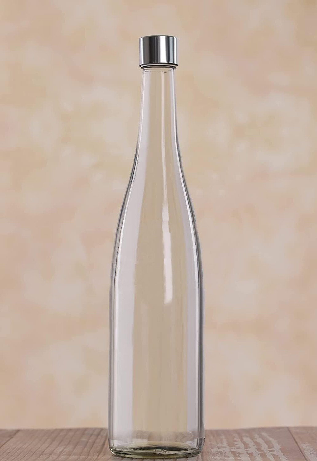 Image of Glassbunny Clear Stretch Hock Wine and Liquor Bottles Empty, Durable Bottles 750 ml Glass Bottle (Pack of 1, Clear)