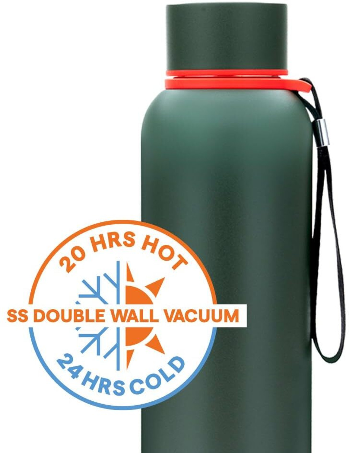 Image of BOROSIL 500ml Trek 20 Hrs Hot & 24 Hrs Cold Vaccum Insulated Flask Steel Bottle 500 ml Stainless Steel Flask