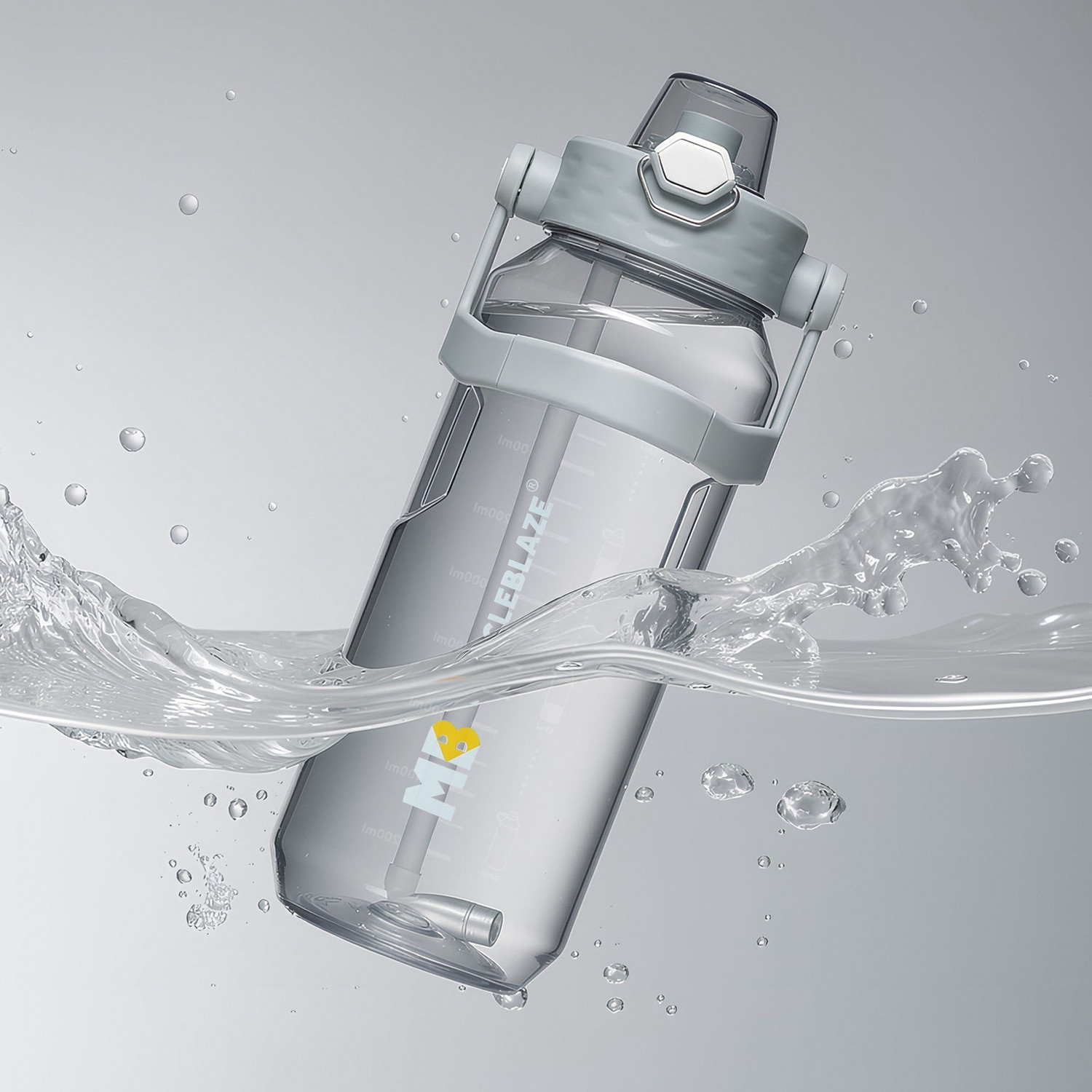 Image of MUSCLEBLAZE Gym Gallon Water Bottle | Leakproof & BPA-Free 2000 ml Plastic Bottle
