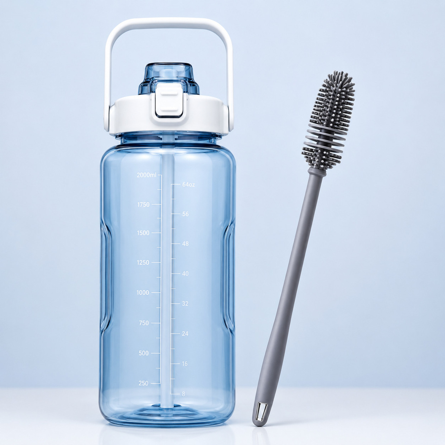 Image of DhaBrij Motivation Bottle | Time Tracker | Best For Offices, School, Gym & Home Uses 2000 ml Plastic Sipper