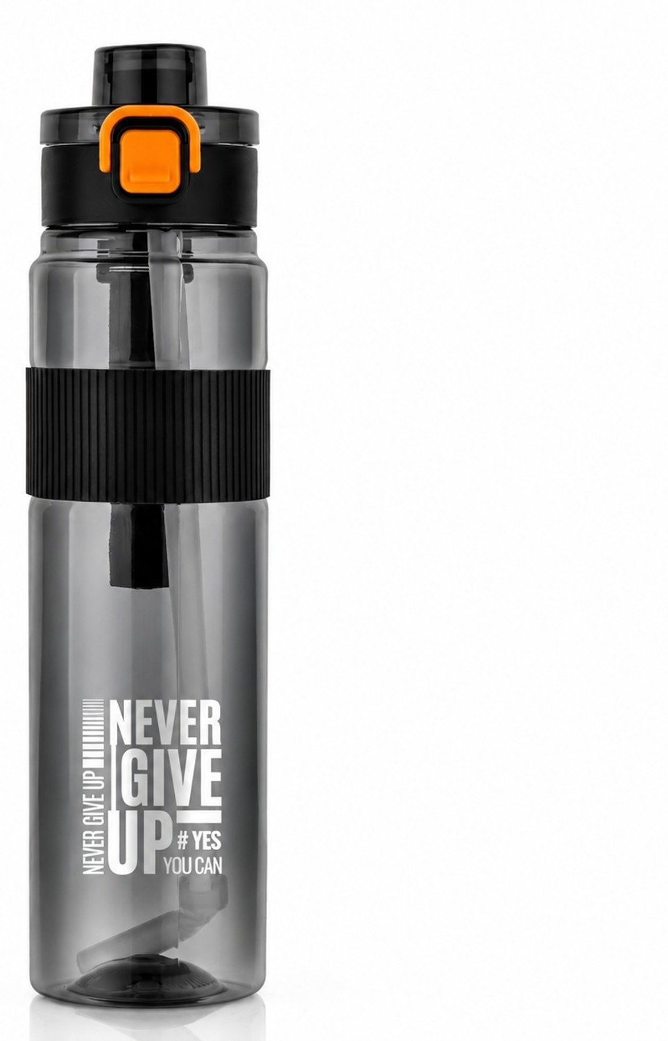 Image of kitchkart Sports Water Bottle with Straw,Leakproof Gym Sipper for Office School Travel 1000 ml Plastic Bottle