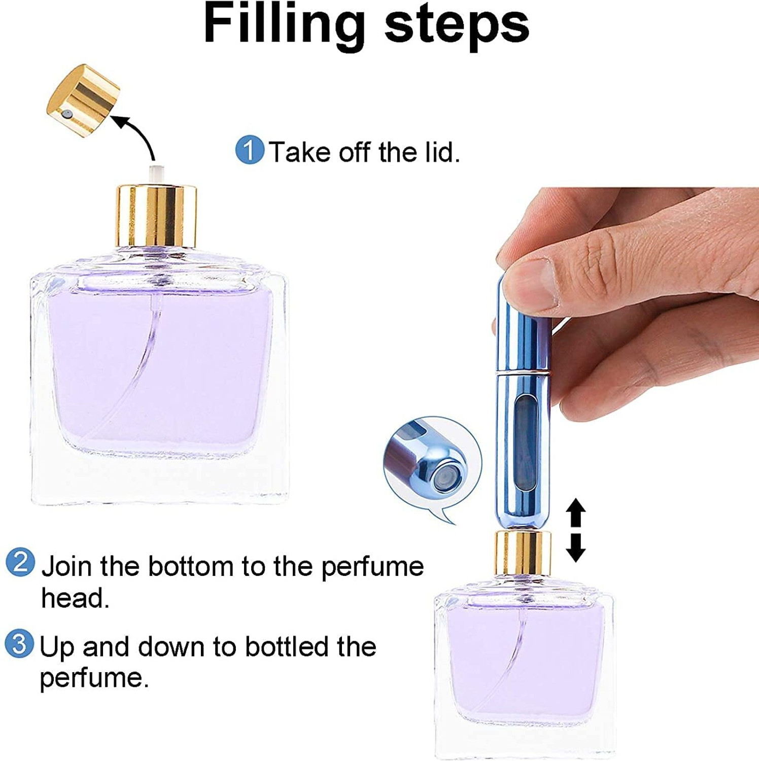 Image of Tanlesa mini travel perfume refill bottle set 5 ml Plastic Spray Bottle