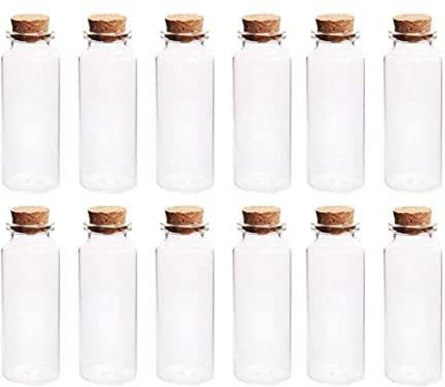 Brightlance Mini Glass Wishing Message Bottles with Cork Stopper for Art Crafts, decor, more Decorative Bottle
