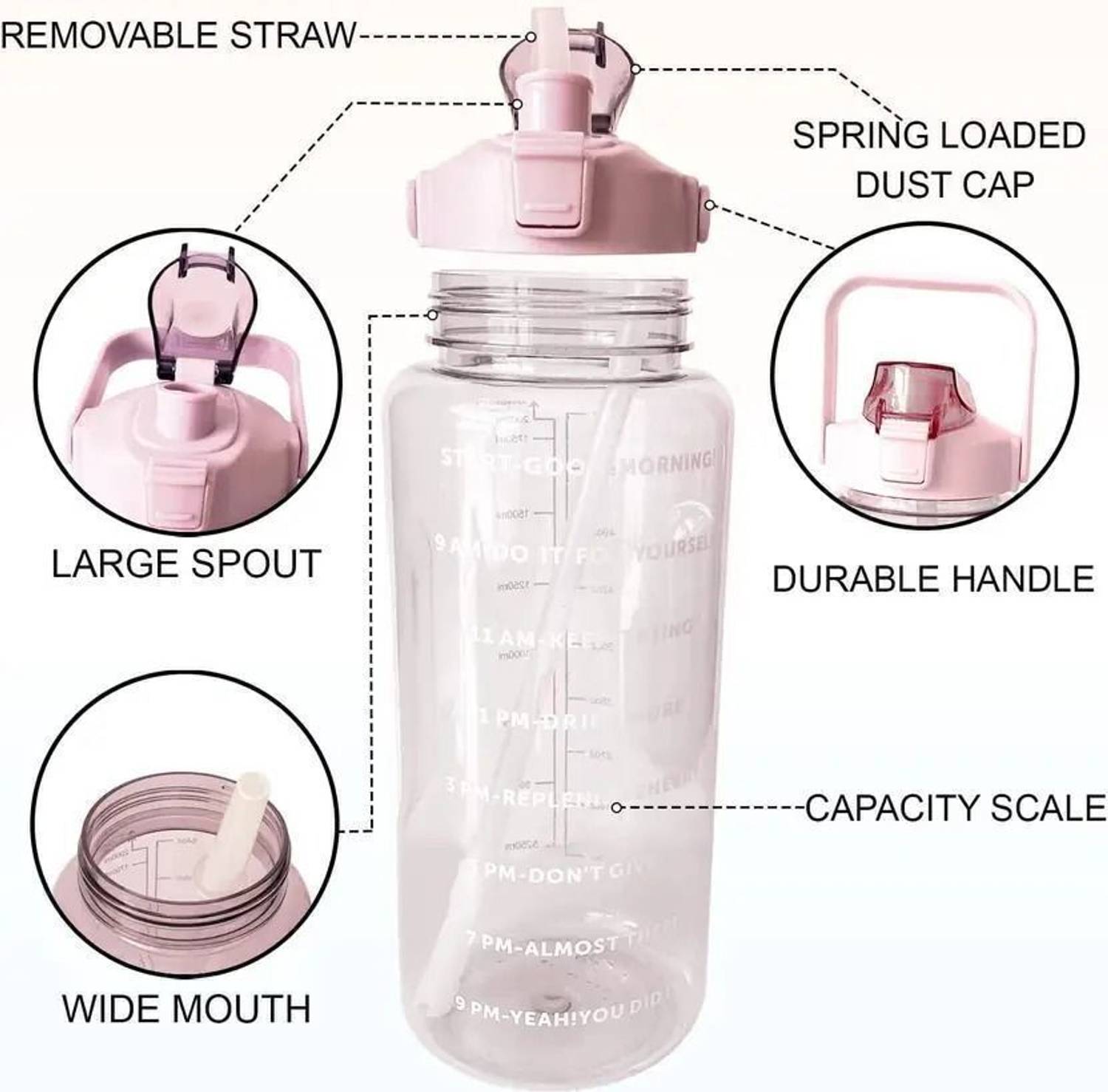 ThirstJoy 3-Pack Bottles 2000ML, 900ML, 300ML with Time Pack of 3 - Image 4