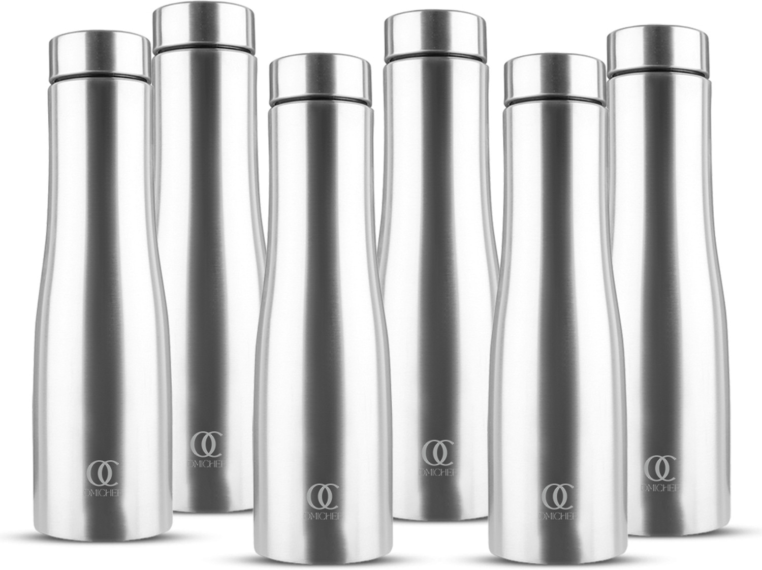 Image of Omichef Hi-Rise Stainless Steel Fridge Water Bottle 1LTR,Best for School /Office /College 1000 ml Steel Bottle