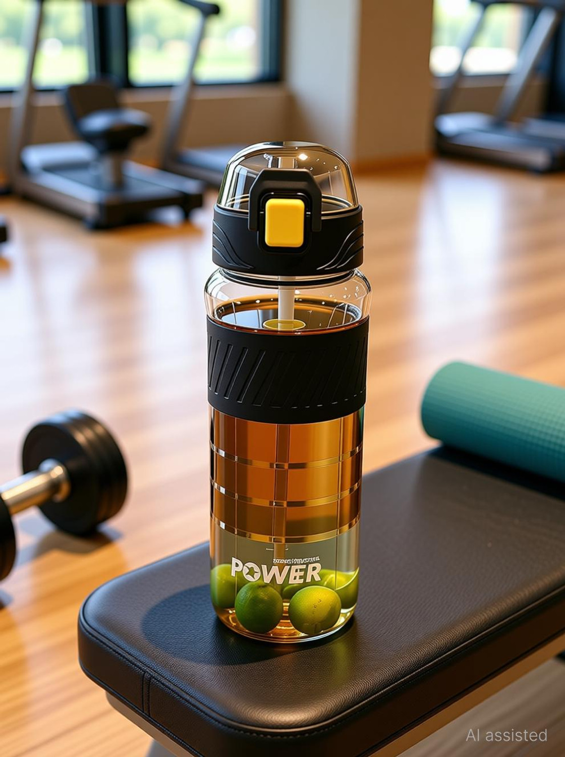 Image of SeaRegal Motivational BPA Free Gym Bottle for Gym & Travel Use 800 ml bottle 800 ml Silicone Bottle (Pack of 1, Black)