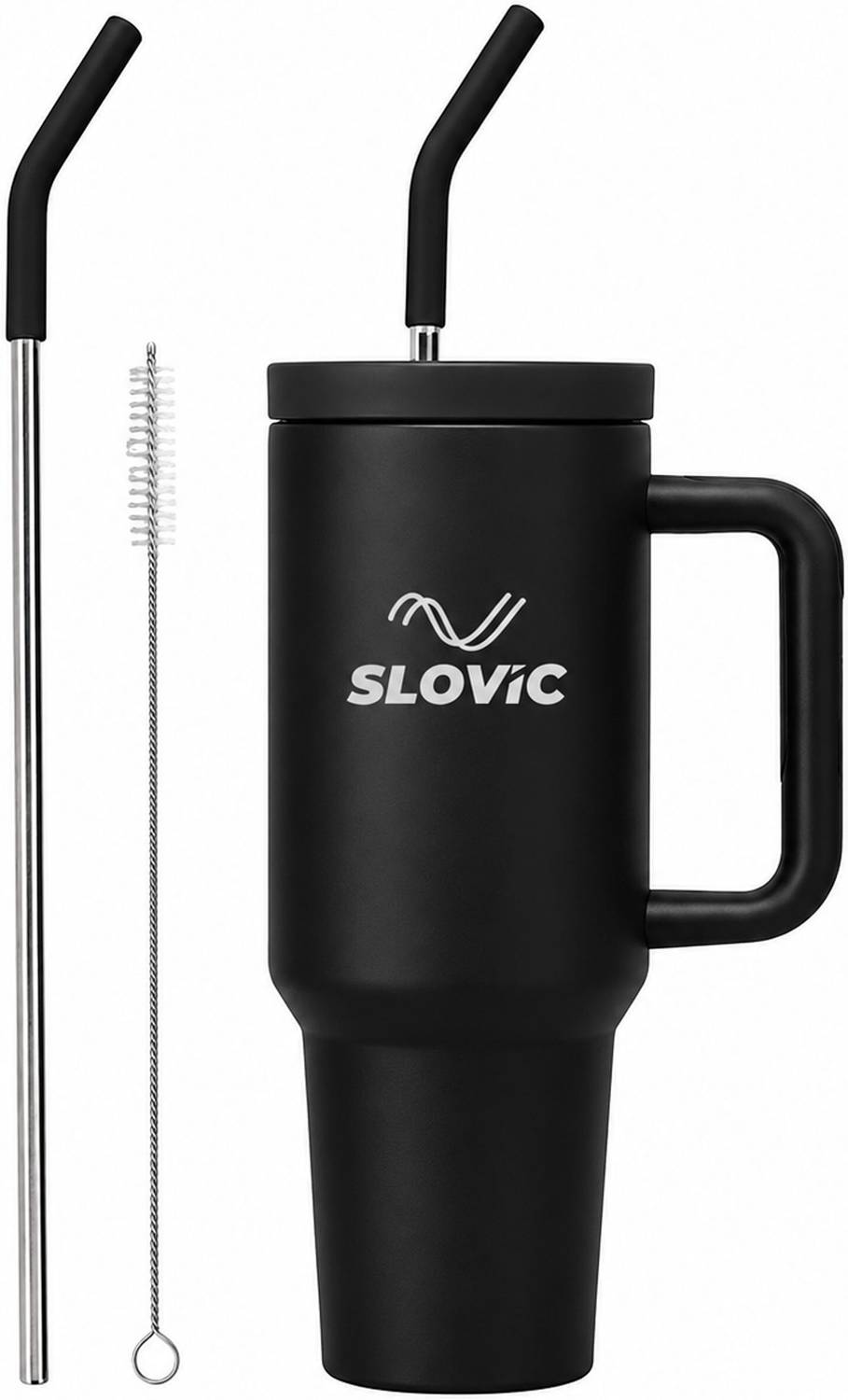 SLOVIC 1200ml Stainless Steel Water Bottle with Straw - Image 1