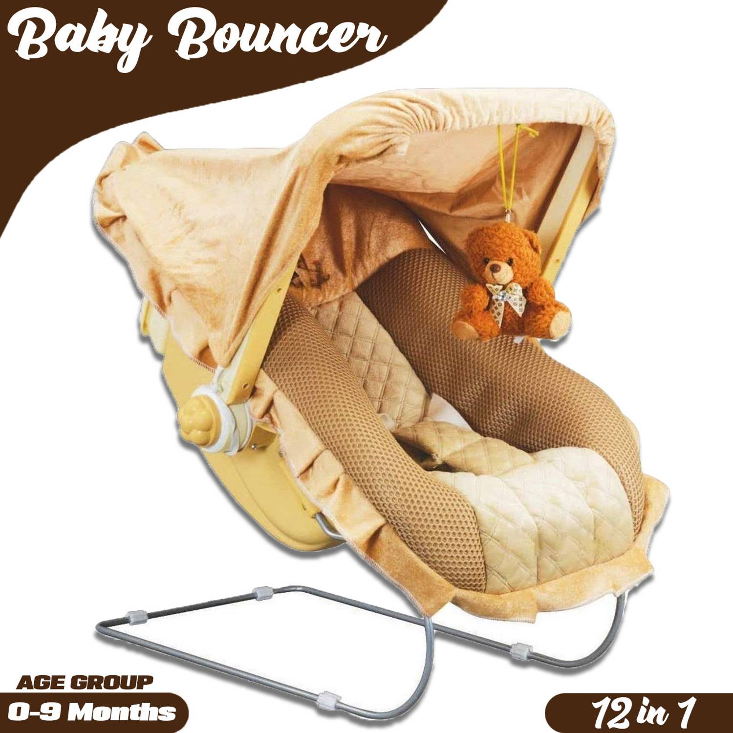 Pandaoriginals Premium 12 in 1 Cradle with Mosquito Net