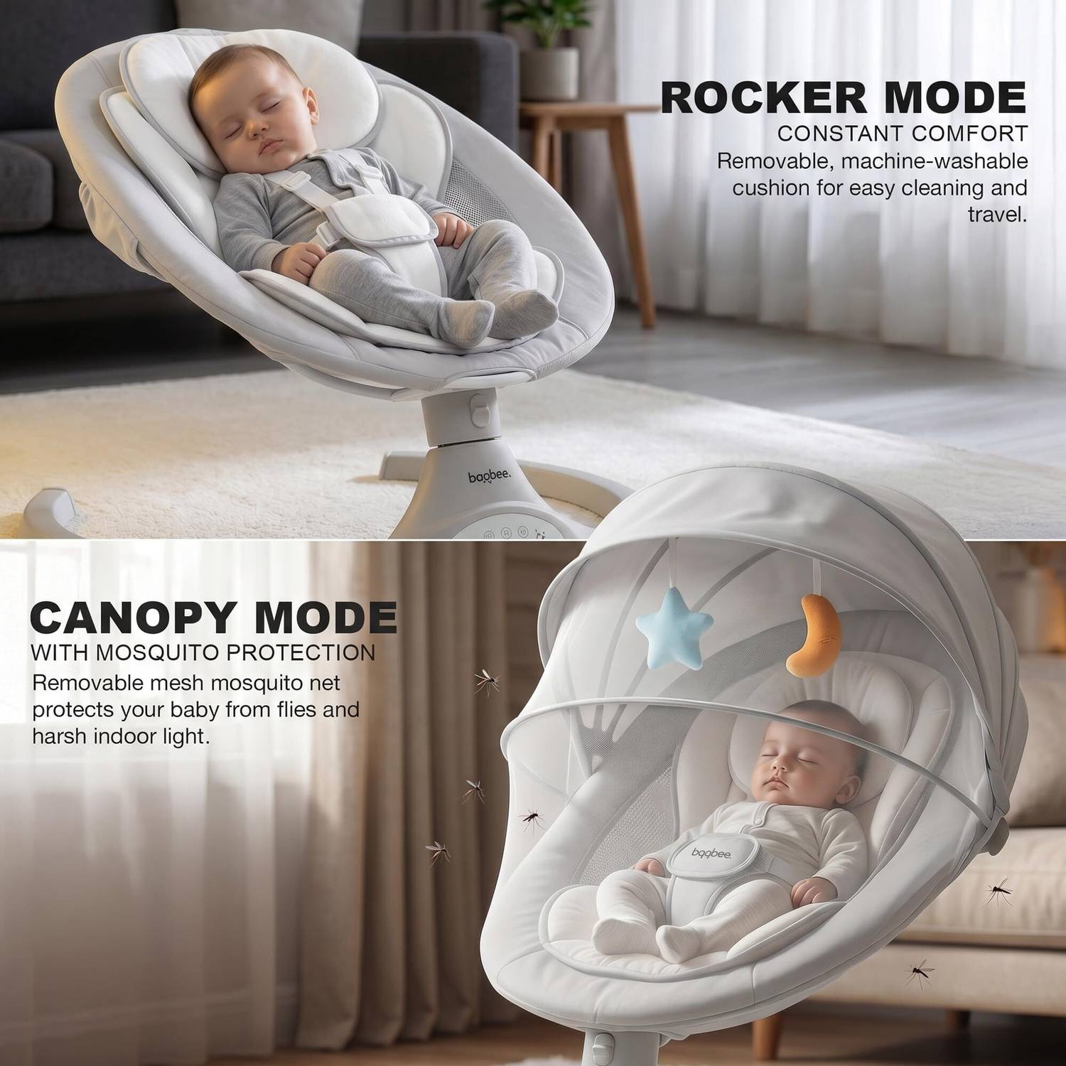 baybee Baby Electric Rocker & Bouncer with 5 Speeds - Image 5