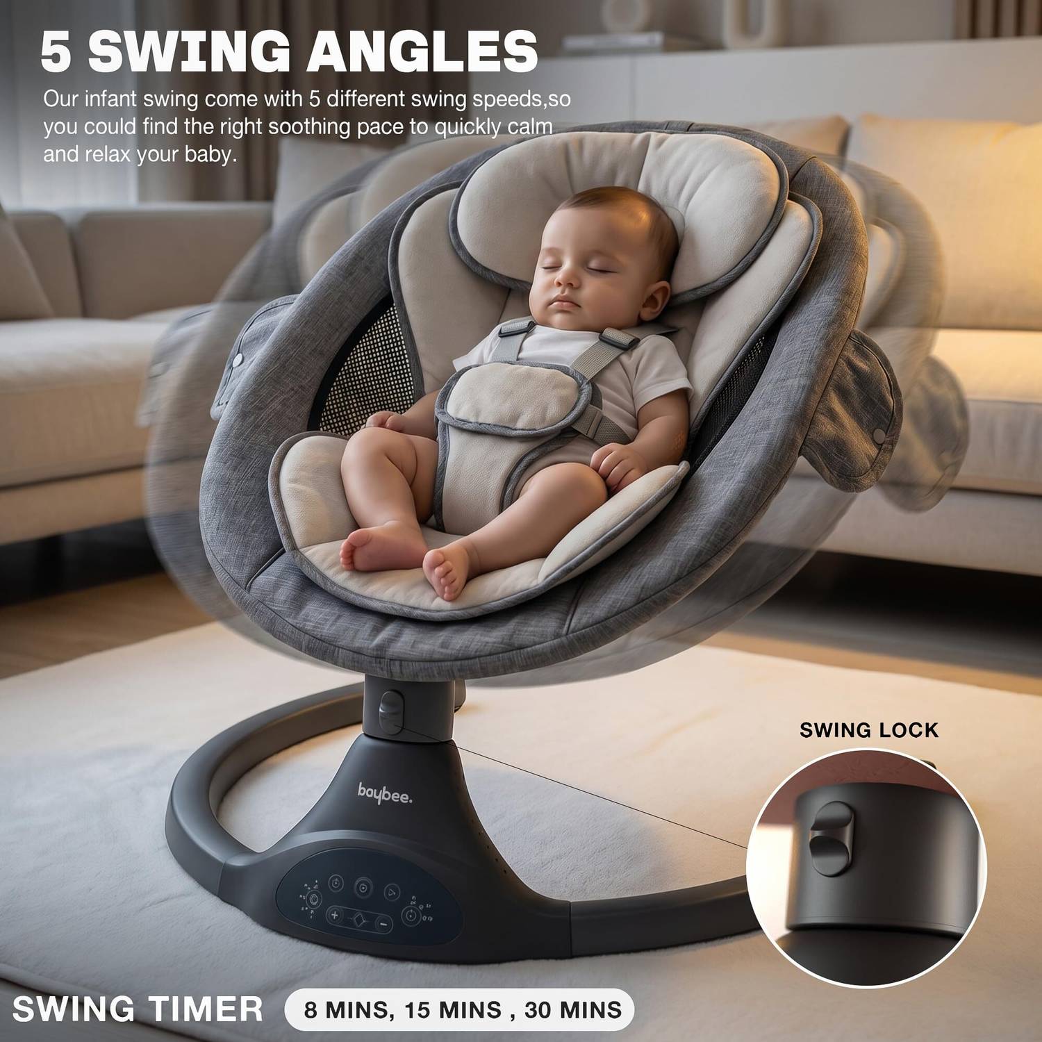 बेबी Baby Electric Swing with Music - Image 2