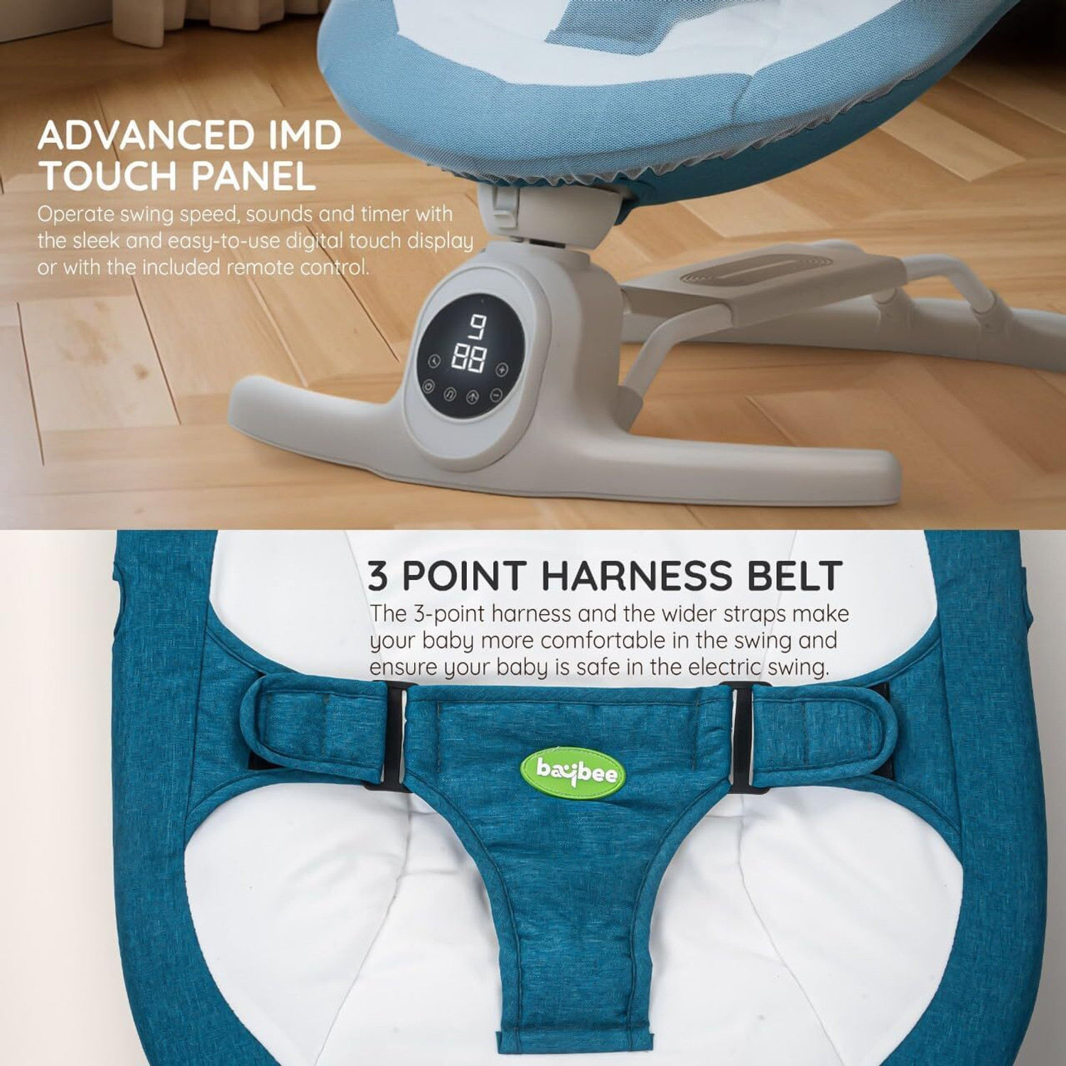 Image of baybee Electric Baby Cradle and Swing |Baby Relaxing Swing Jhula with Adjustable Speed Swings