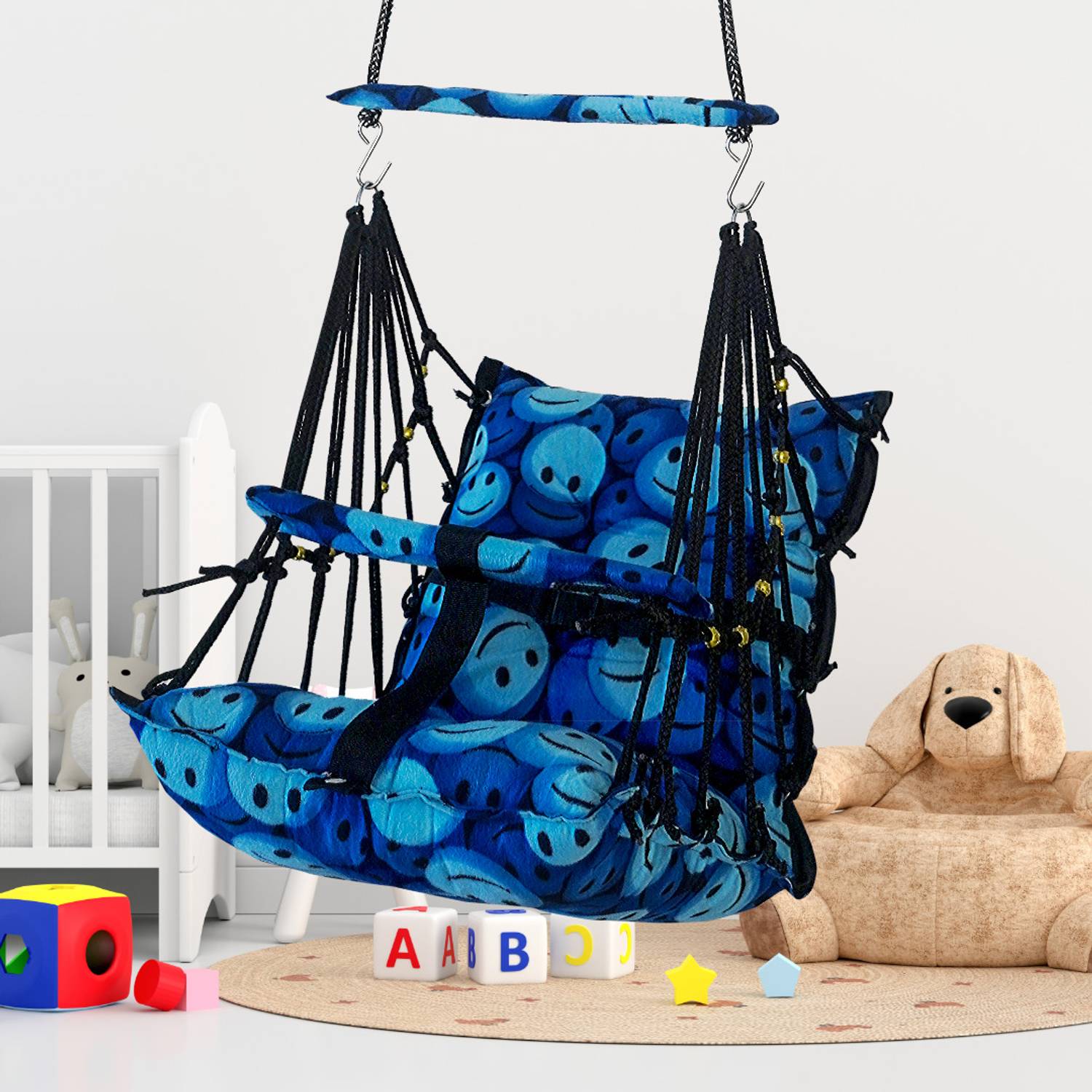 BJIK Premium Quality Cotton Baby Swing 1 to 6 Year Jhulla Swings Swings