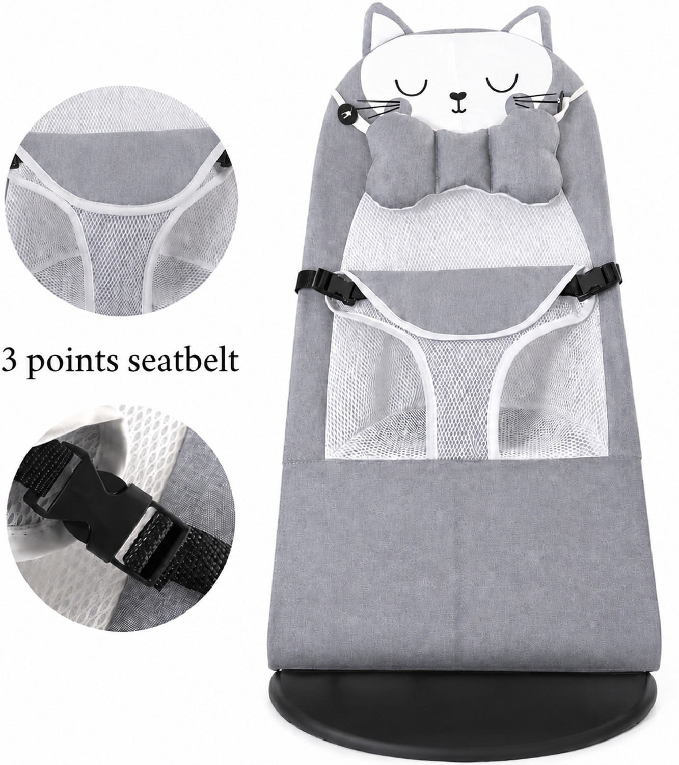 Image of Bajrang Portable Baby Bouncer Chair for Newborn Baby | Removable & Washable Cushion, Rocker and Bouncer