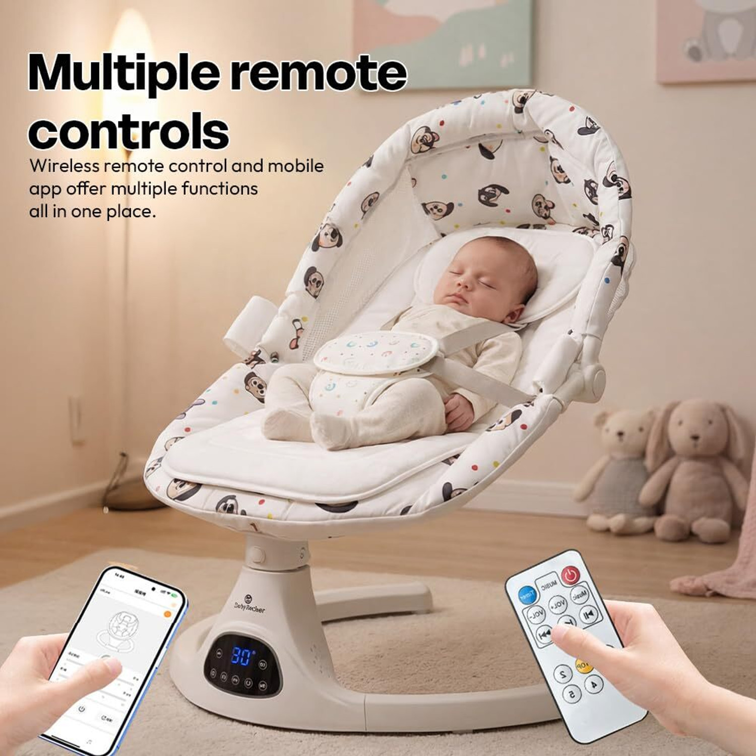 Image of StarAndDaisy Baby Rockers for 0 to 2 Years, Baby Multi Functional Rocker With Swing Control Swings