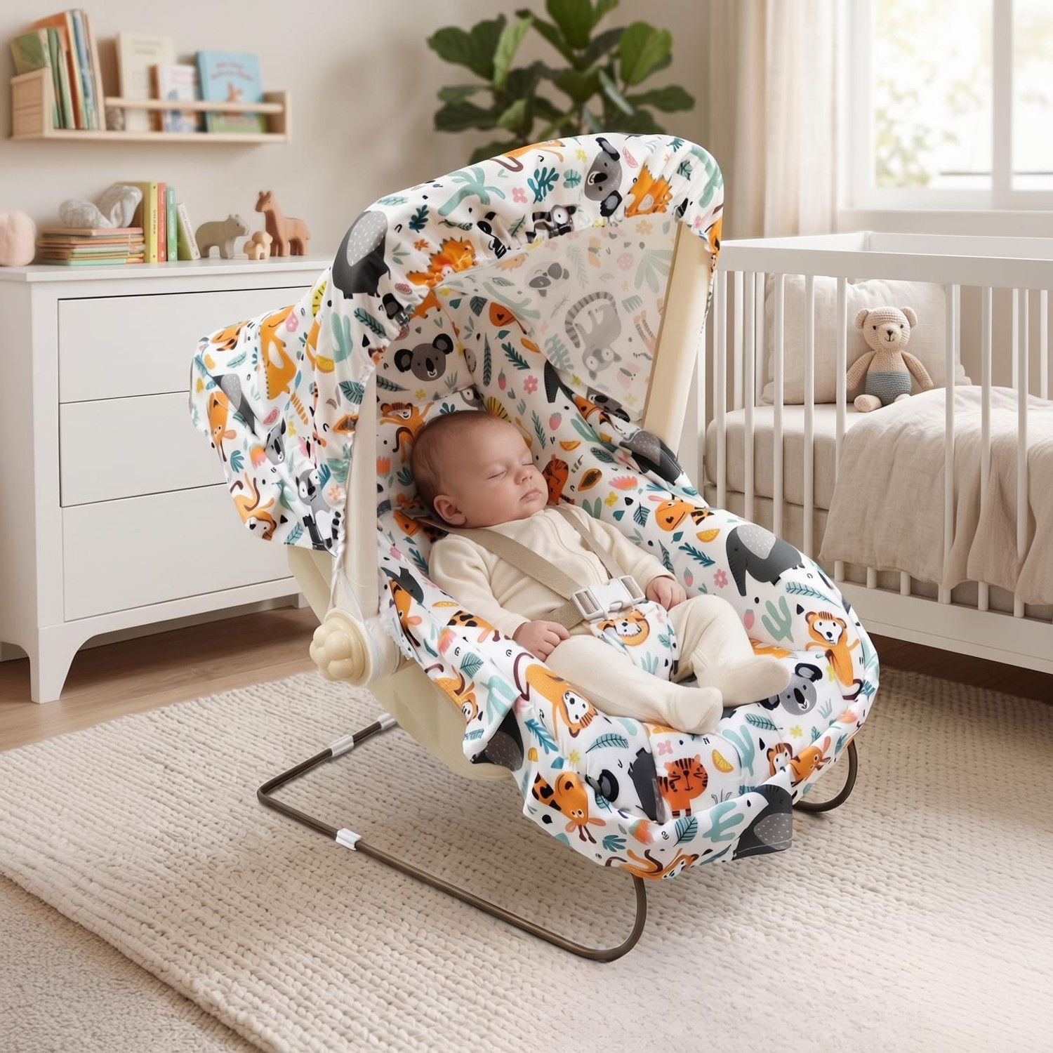 Image of Avani MetroBuzz 10 in 1 Baby Carry Cot | Rocker & Bouncer | Baby Swing | Adjustable Handle | Rocker and Bouncer