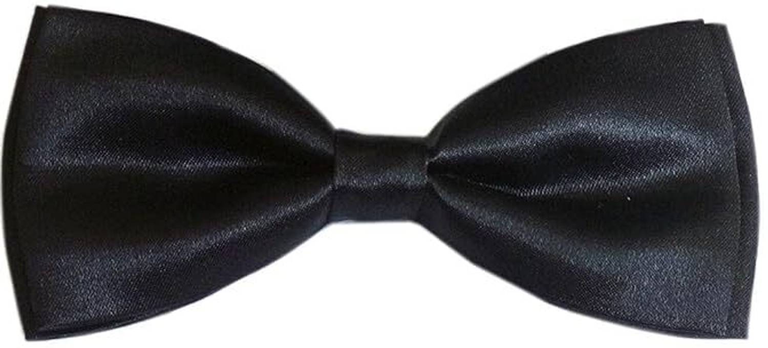 CALIXTO Single Layer Bow Tie For Men and Boys Solid Black Color Reflex Bow