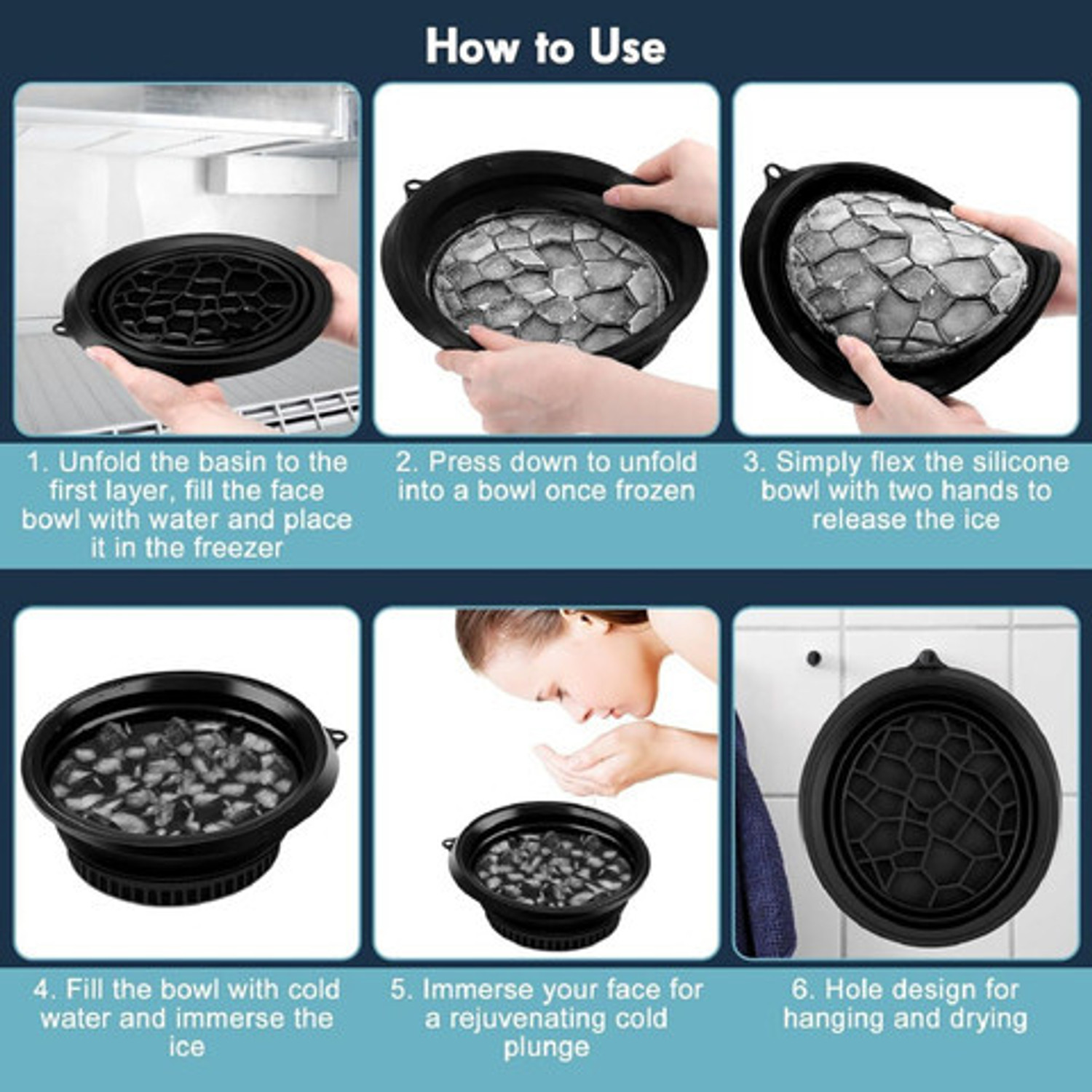 Image of kridhrish Silicone Massage Bowl Facial Ice Therapy Bowl