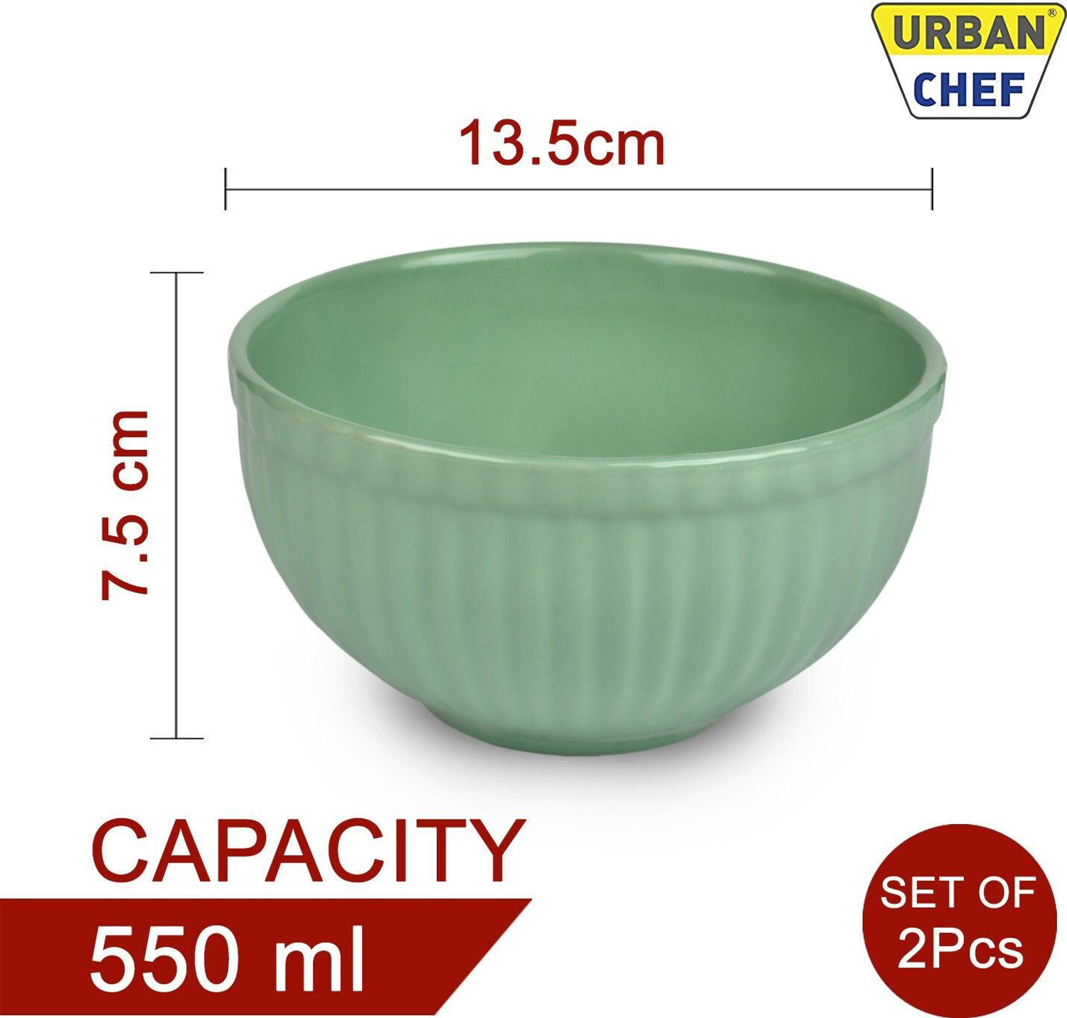 Image of Urban Chef Ceramic Serving Bowl Ceramic Bowl | 500 ml | Kitchen & Home Accessories Item | Serving & Mixing Bowl