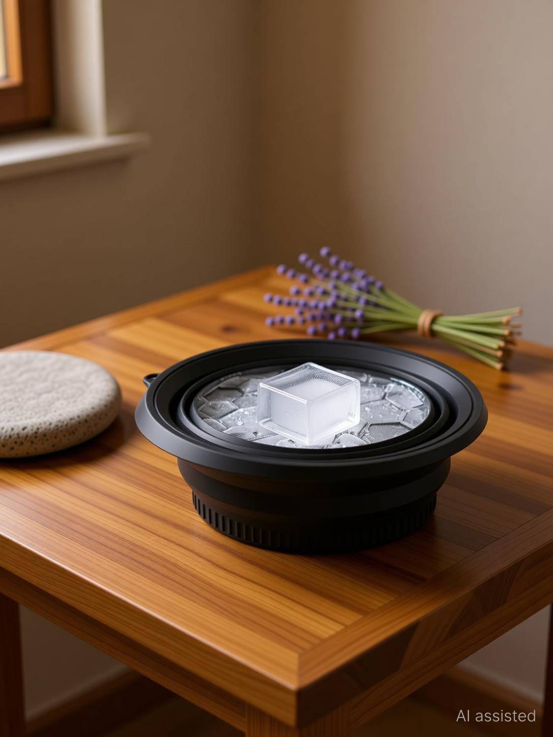 ArcticEase Silicone Massage Bowl Silicone Face Ice Bowl with Built-In Ice Tray for Face Dip & Cold Therapy Disposable