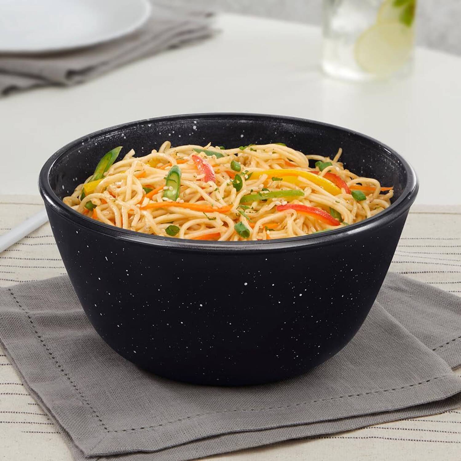 BOROSIL Borosilicate Glass Serving Bowl 1.5L Pebble Black Made in India Microwave Safe Borosilicate Glass Serving Bowl