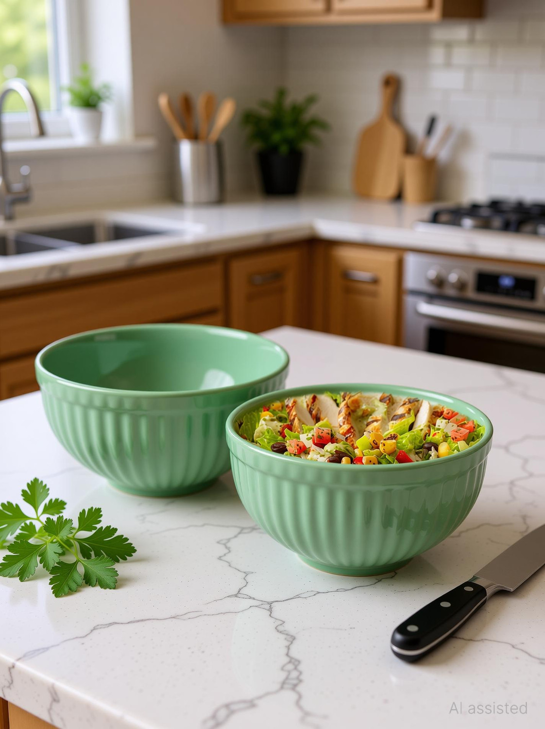 Image of Urban Chef Ceramic Serving Bowl Ceramic Bowl | 500 ml | Kitchen & Home Accessories Item | Serving & Mixing Bowl