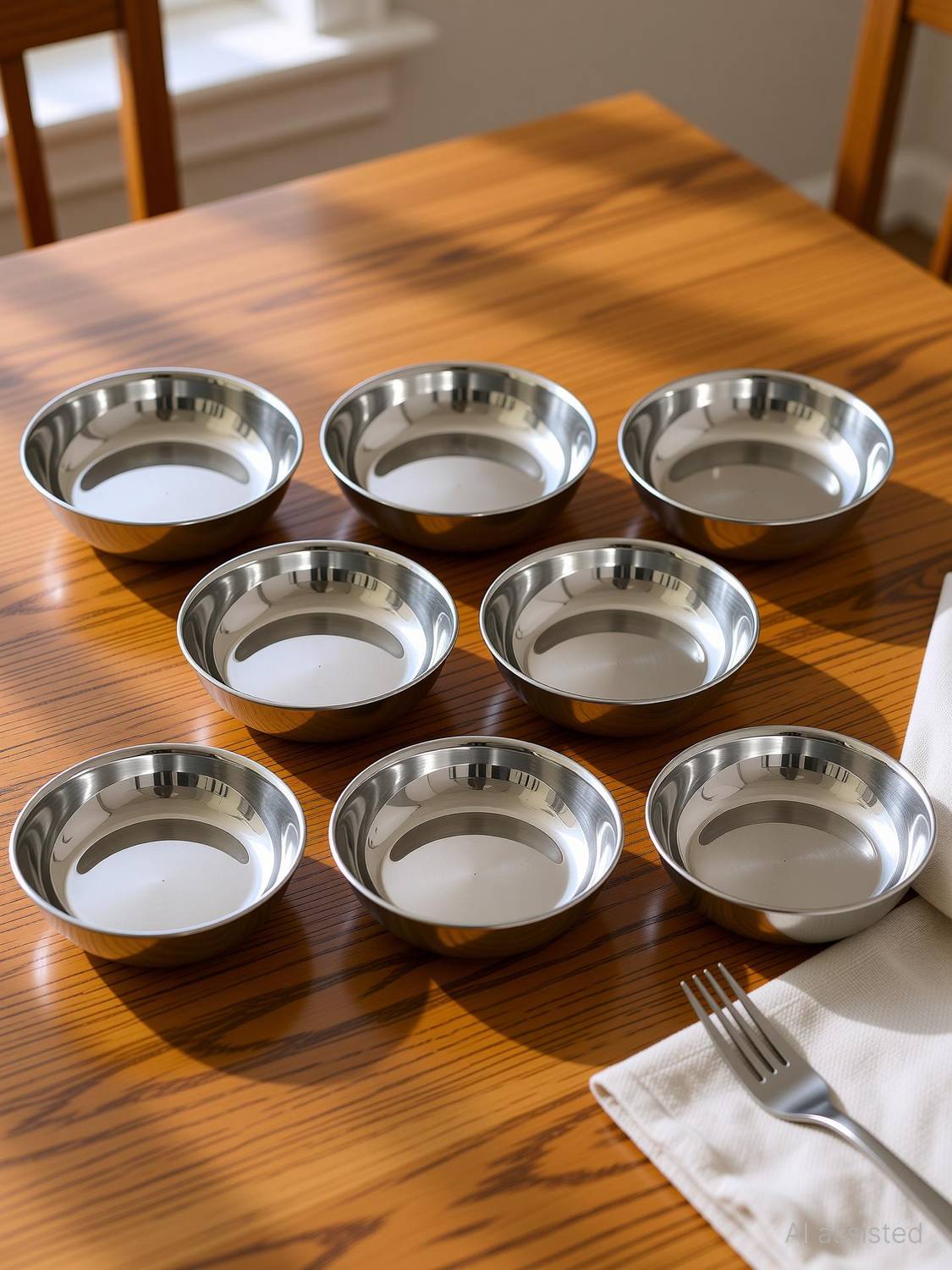 A&H Stainless Steel Dessert Bowl Medium Plain Bowls Katori for Dinnerware,Sweet Dish Serving Bowl,Icecream