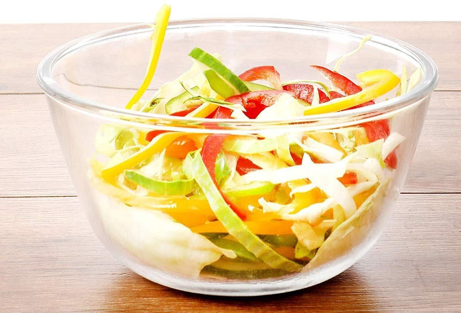 Image of Cutting EDGE Glass Mixing Bowl Borosilicate Mixing /Serving Round Glass Bowl for Kitchen & Dining, 800 ml