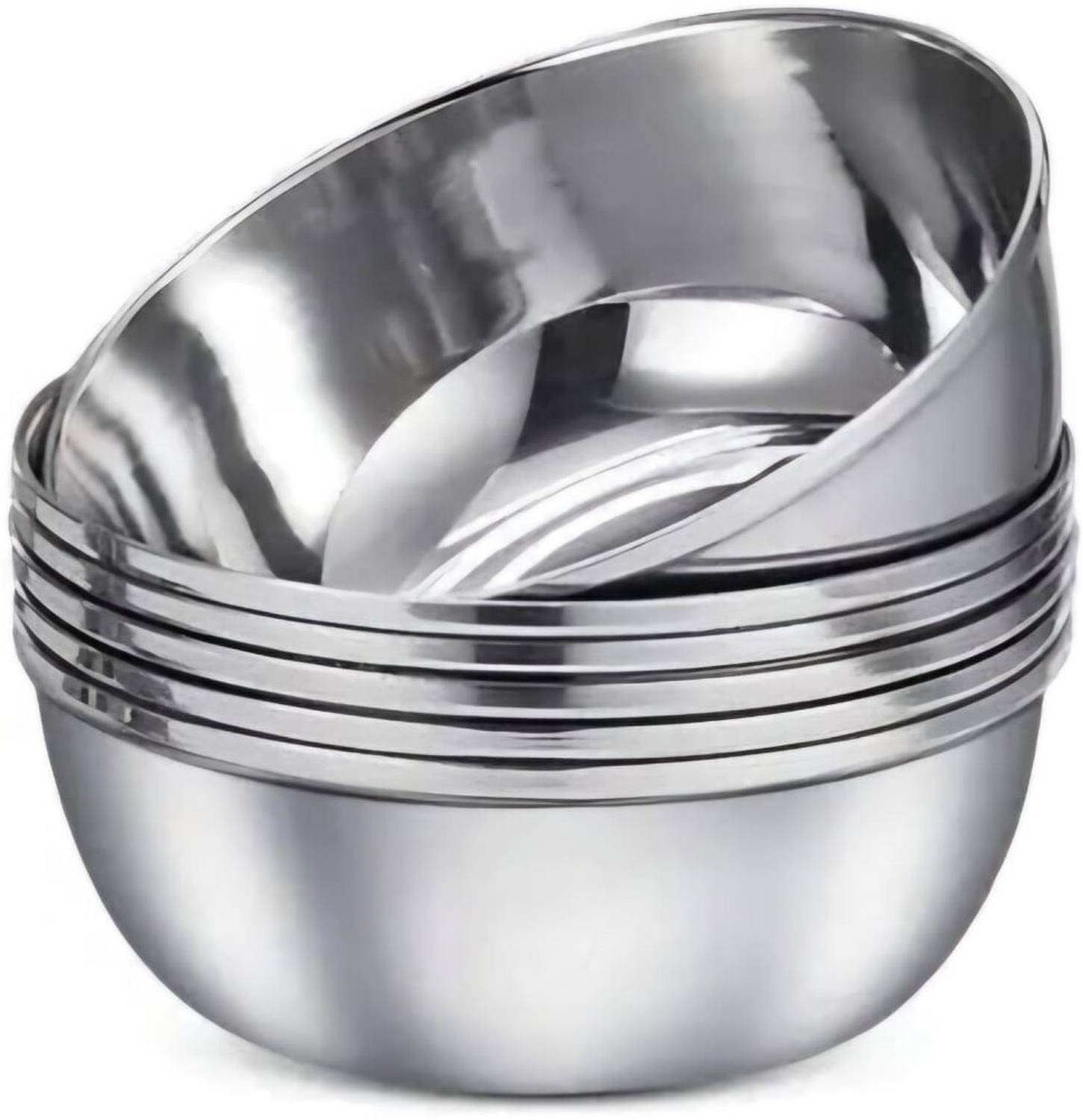 A2SK Stainless Steel Serving Bowl Rajhans Curry Dal Bowl Serving Dessert Soup Small Wati Bowls Katori Set 100ml