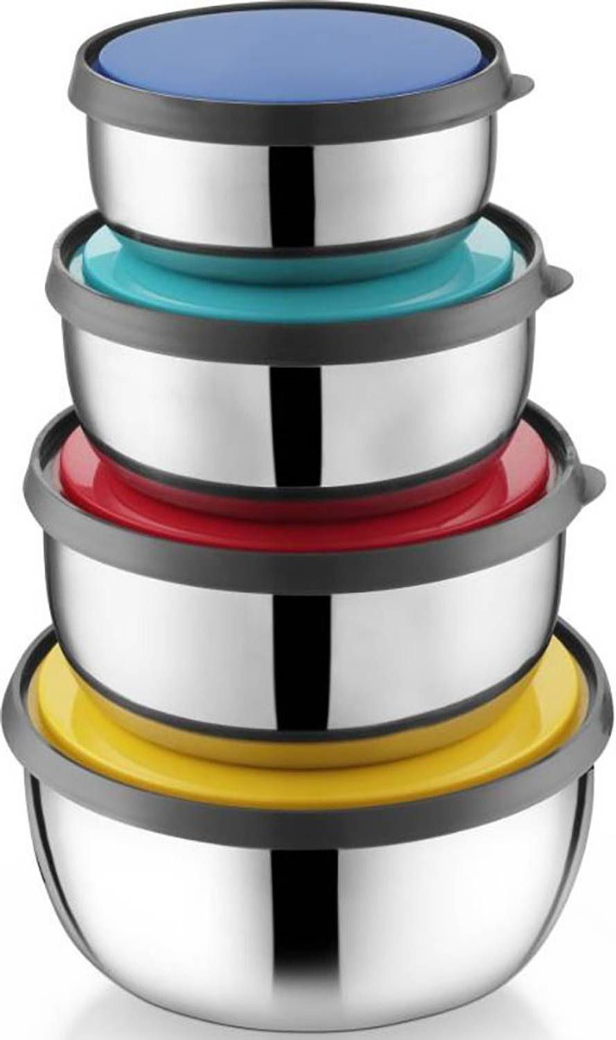 ALSAAS Steel Serving Bowl Air Tight Lid Bowl/Box/Kitchen Food Storage Containers, Tiffin, Lunch Box